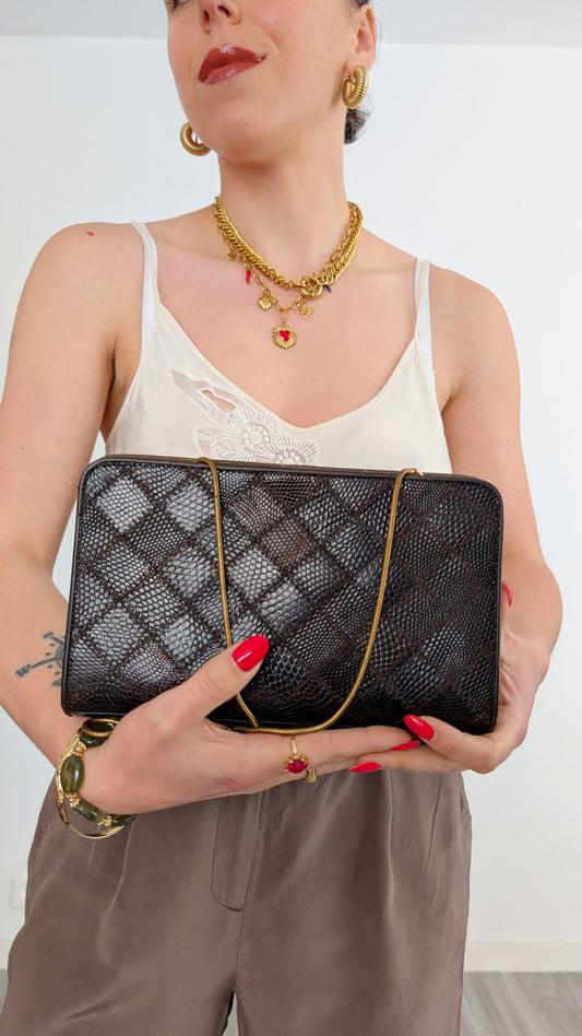 Sac croco cuir