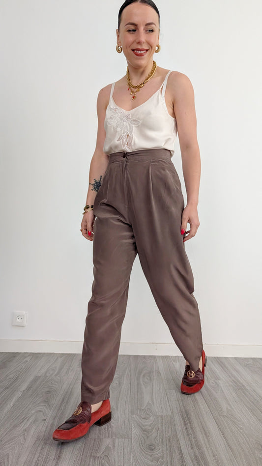 Pantalon soie taille 34-36