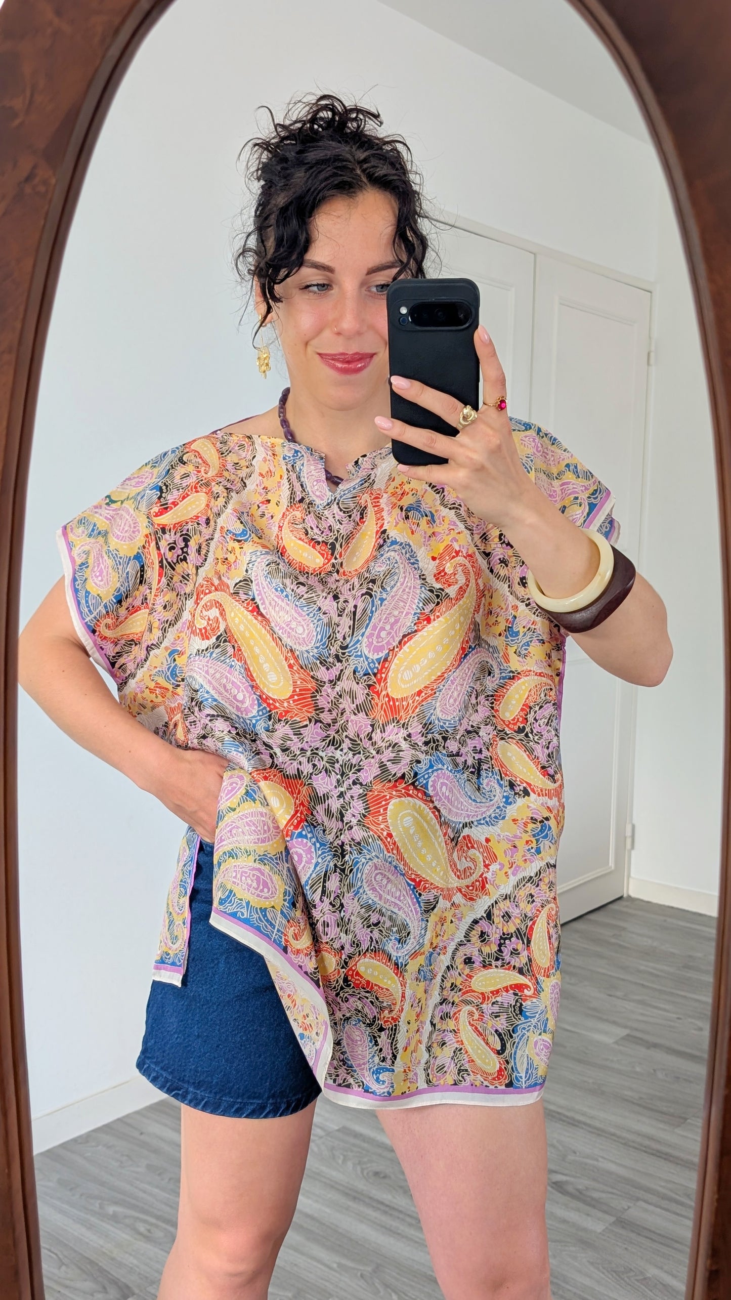 Blouse ample 70s soie