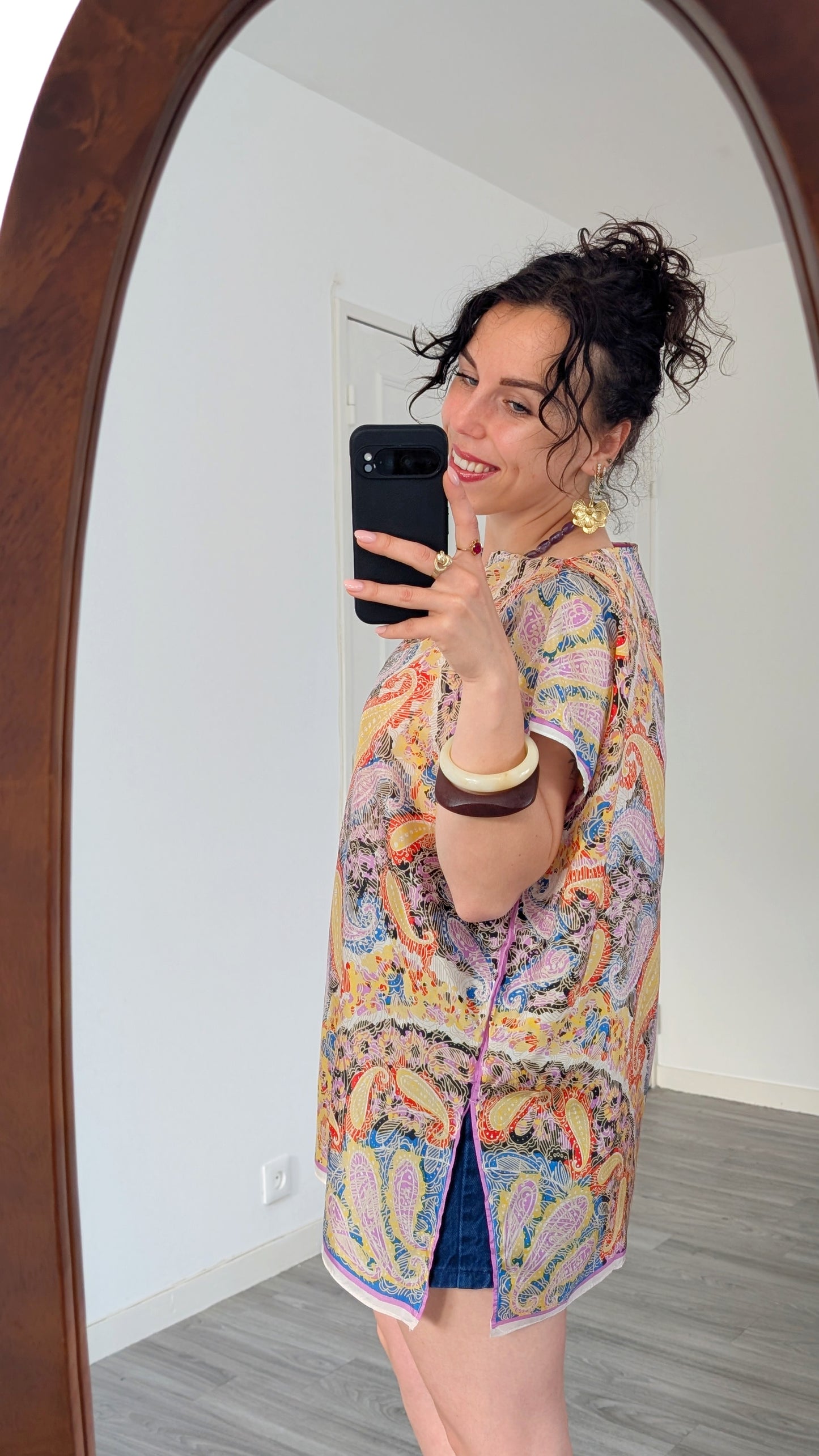 Blouse ample 70s soie