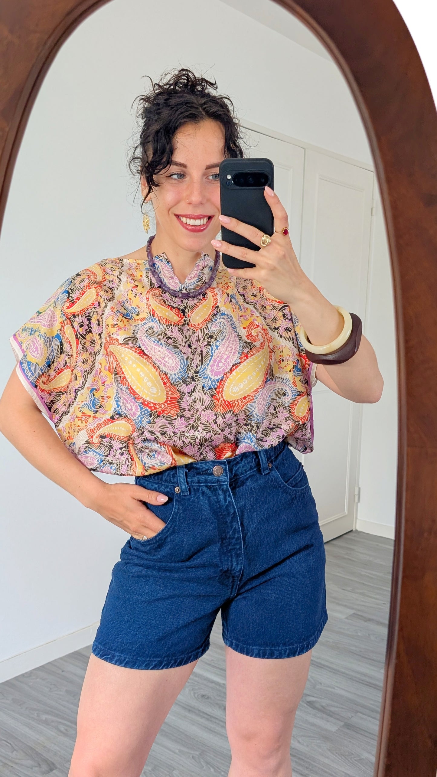 Blouse ample 70s soie