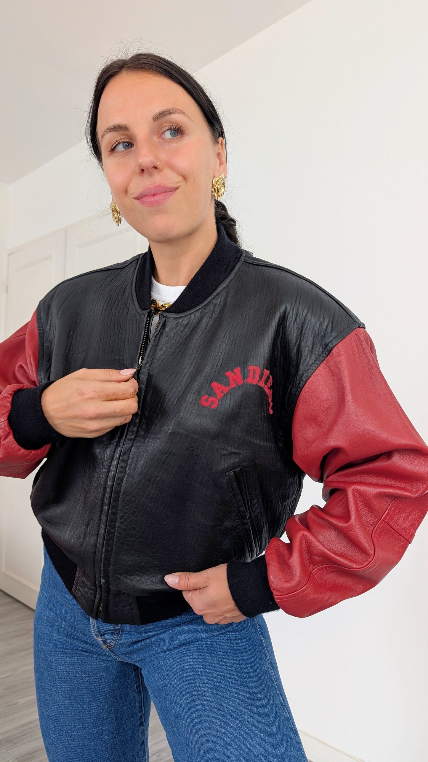 Bombers cuir 1980 rare jusqu'à T40