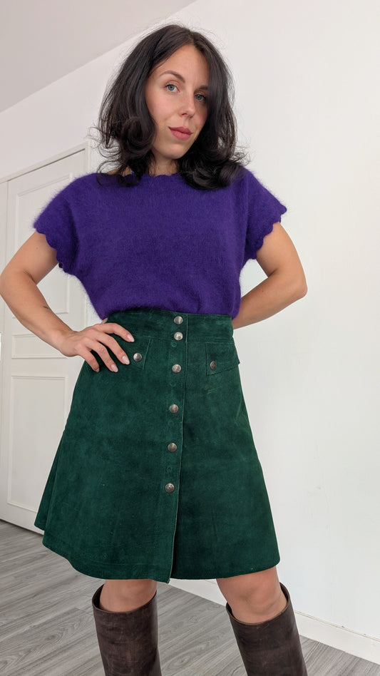 Jupe daim 70s T40