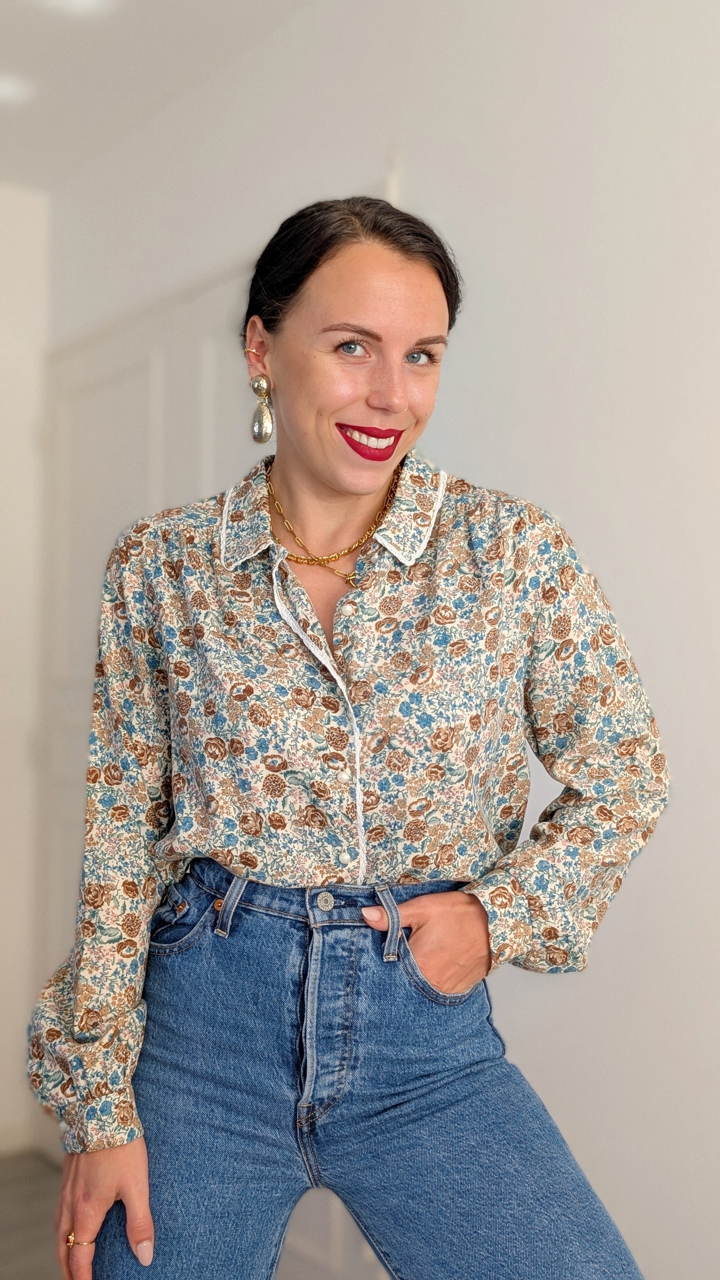Blouse fleurie T38