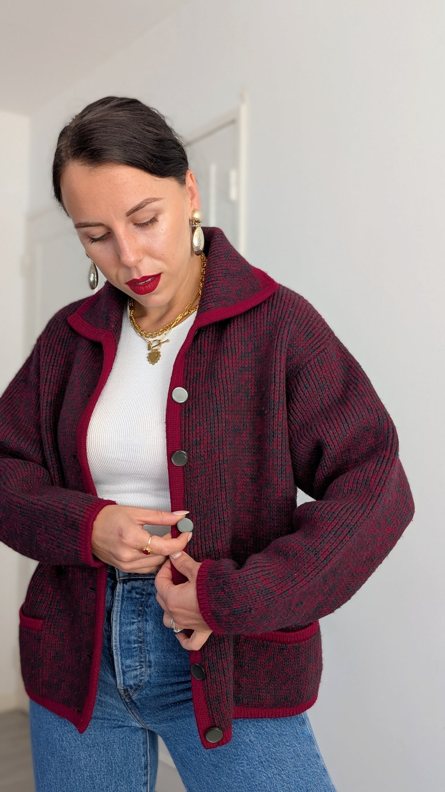 Cardigan laine épaisse taille du 34 au 38