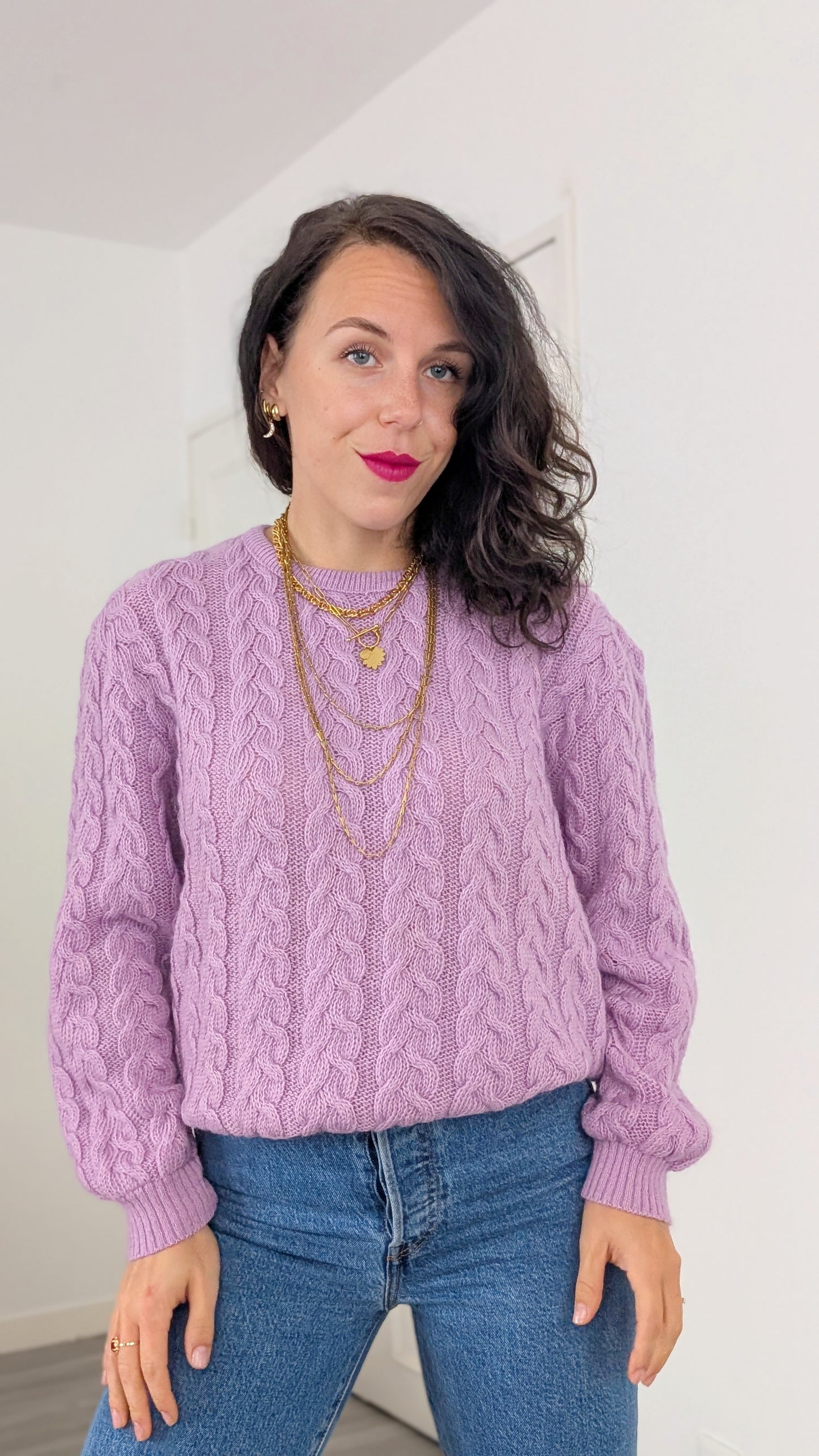 Pull laine et mohair T40-42