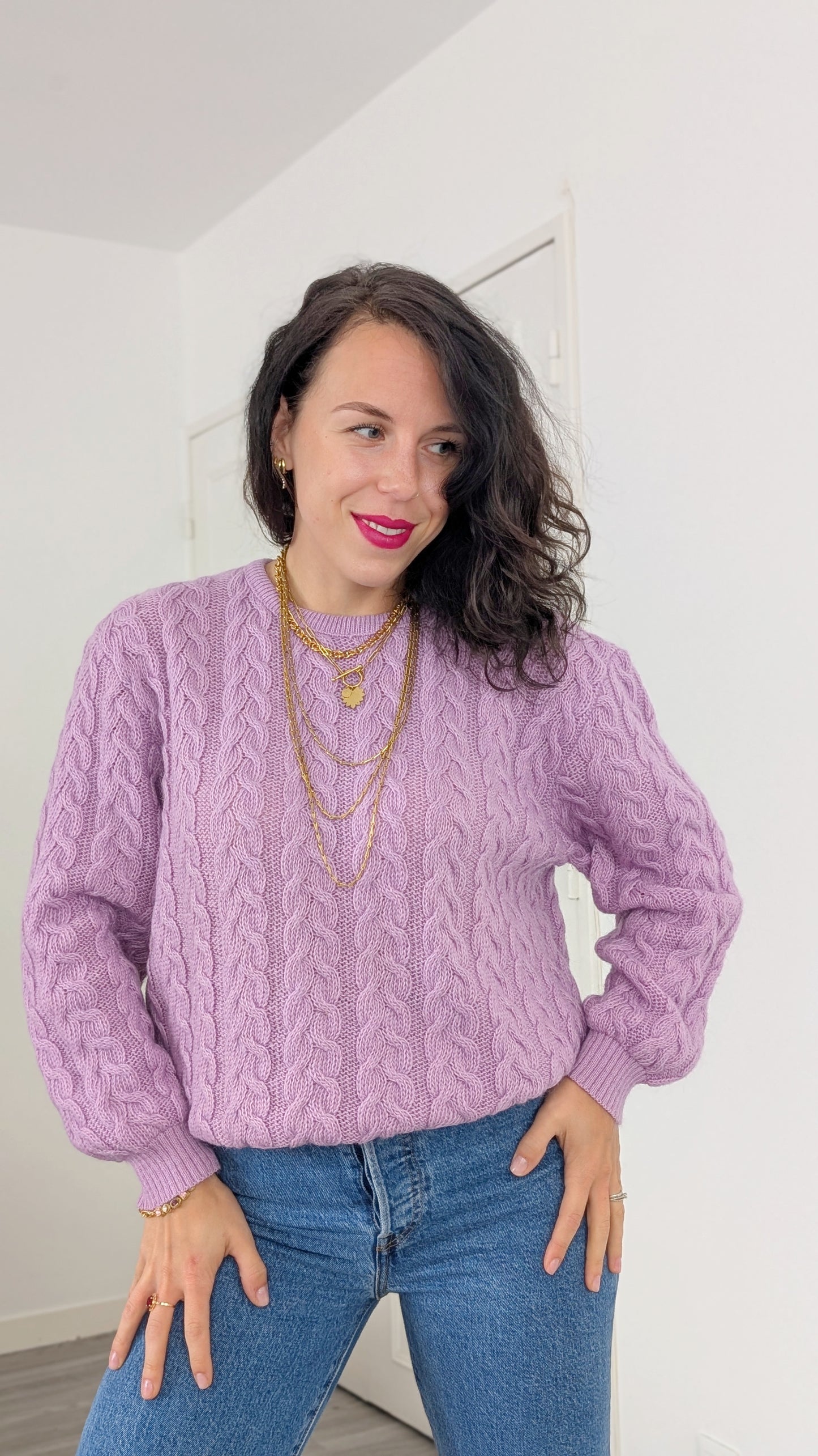 Pull laine et mohair T40-42