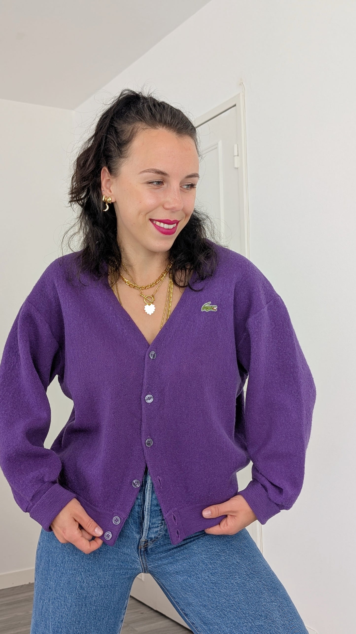 Cardigan Lacoste pure laine du 34 au 42