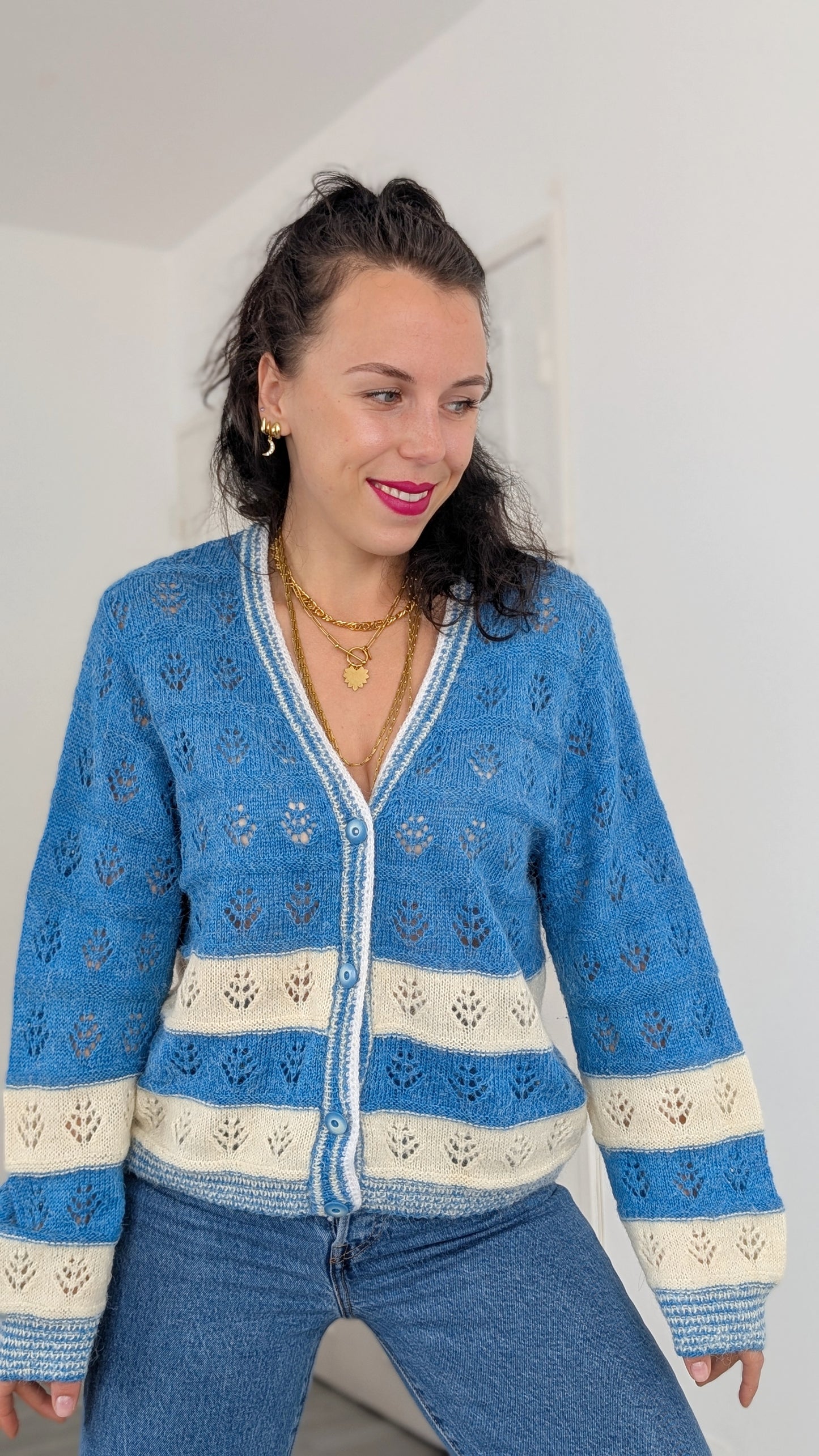 Cardigan fait main taille du 34 au 40