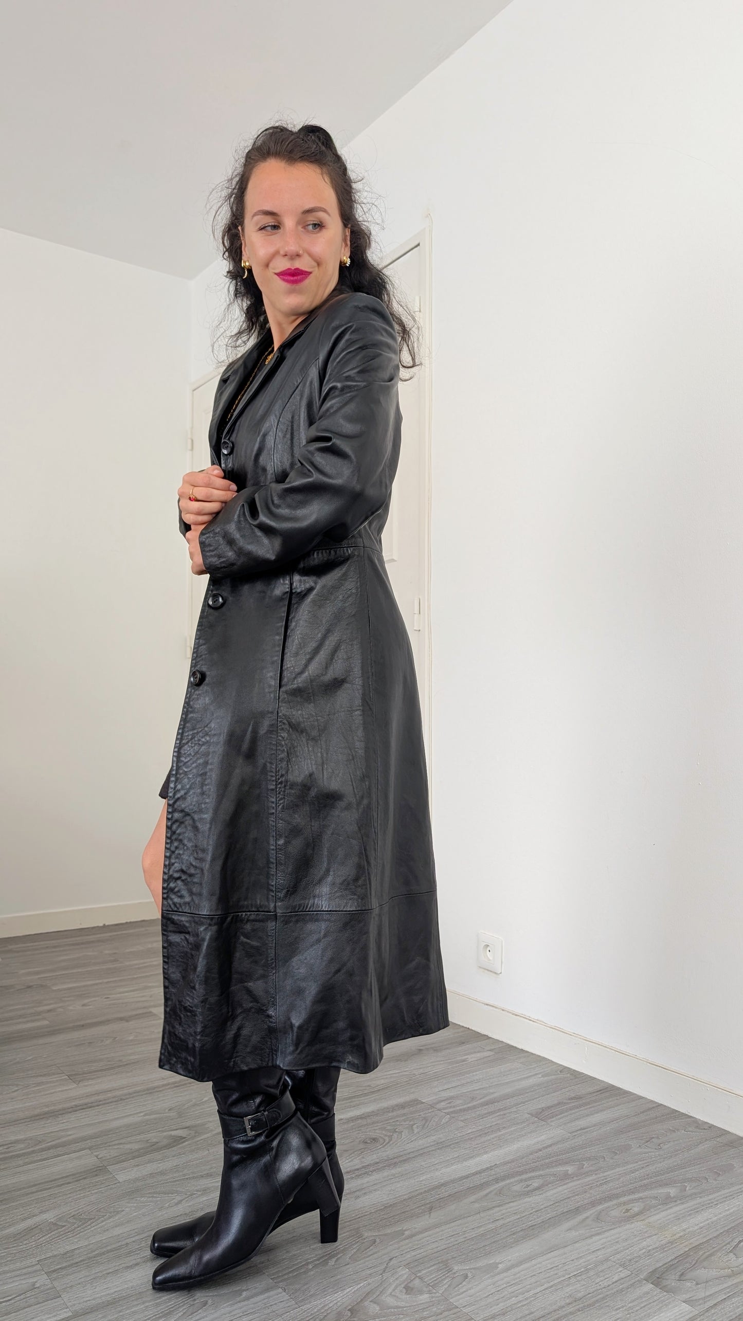 Trench cuir agneau T36-38