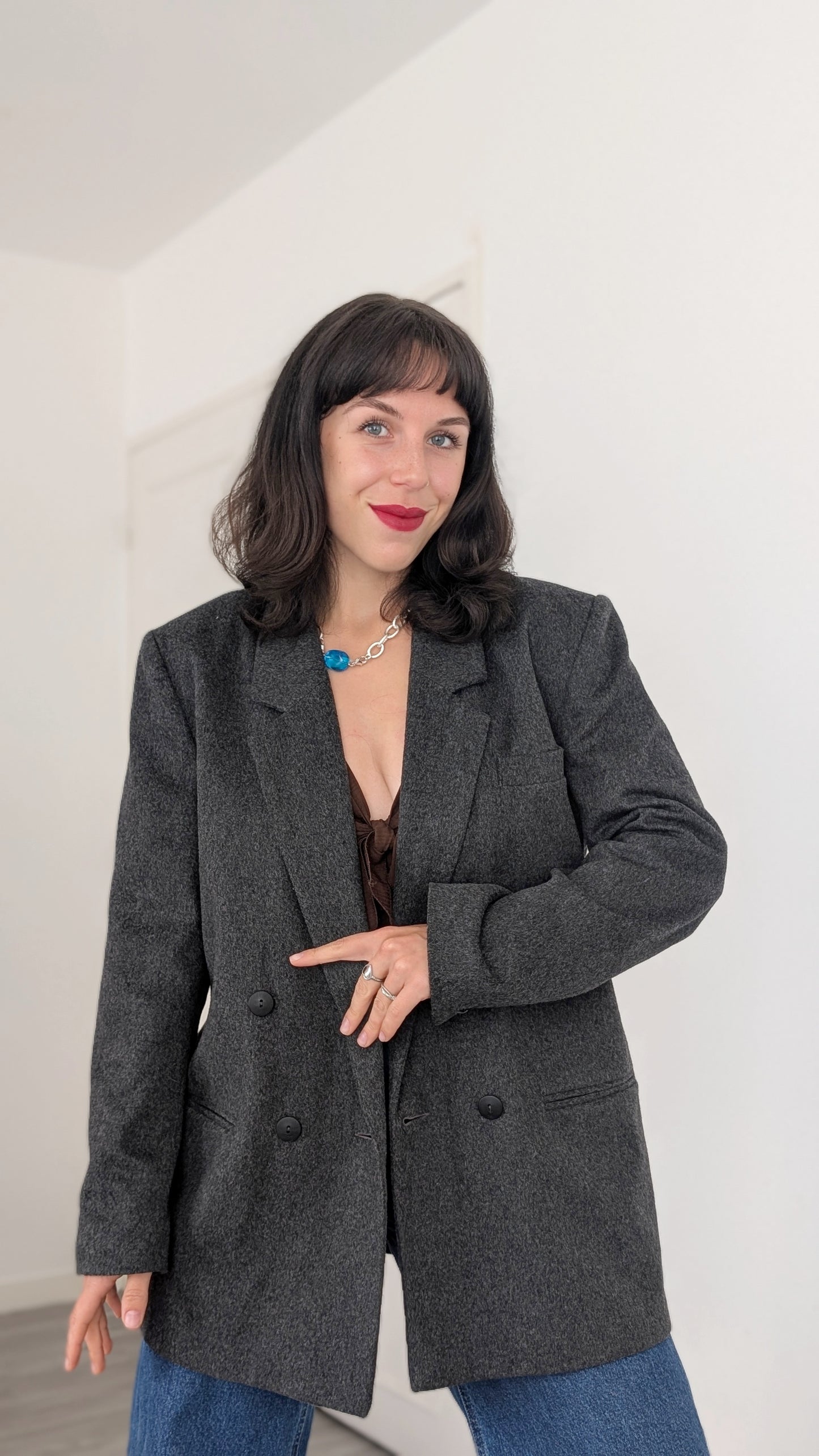 Blazer laine et cachemire T42