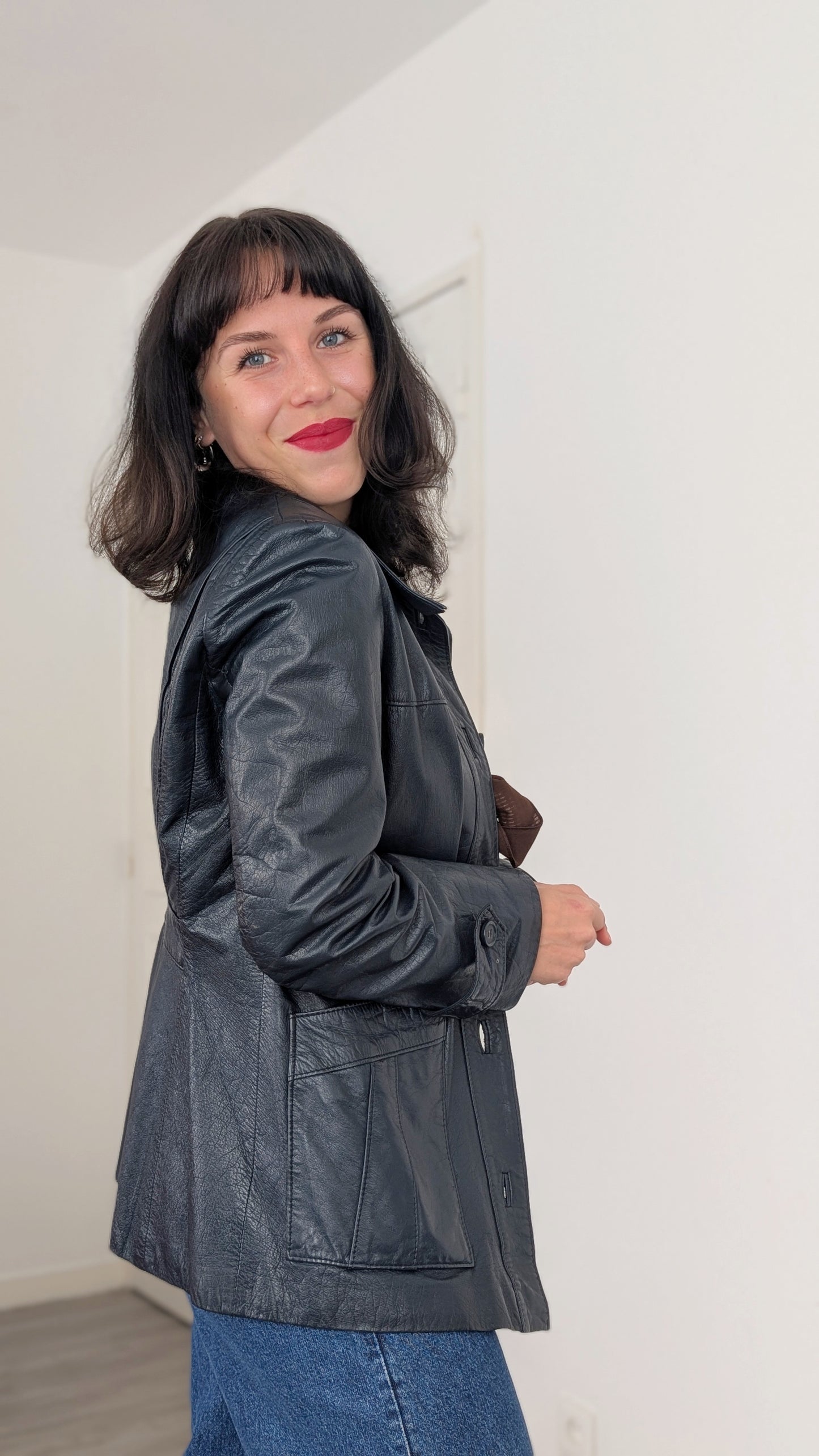 Trench cuir 1970 T38-40