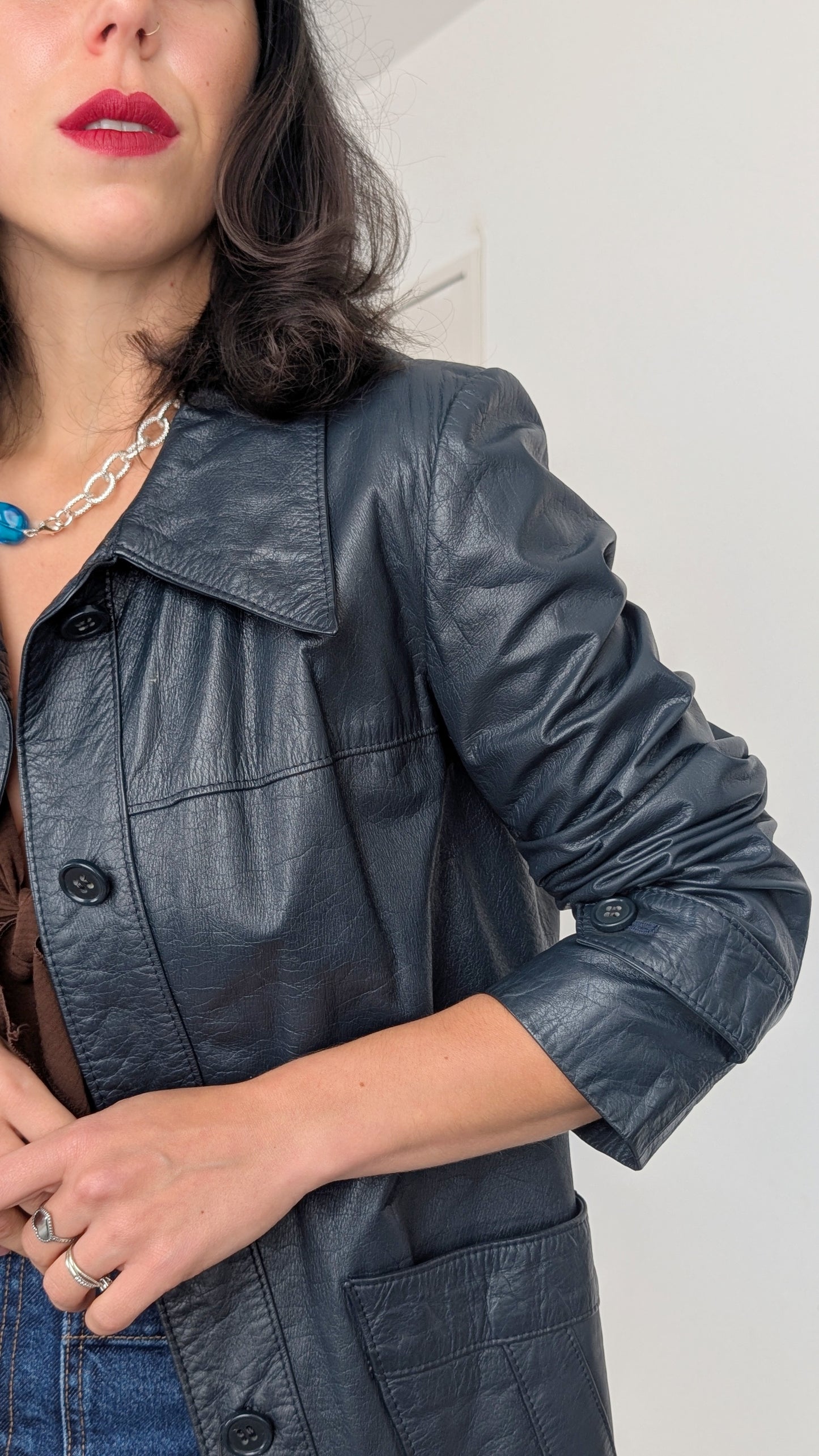 Trench cuir 1970 T38-40