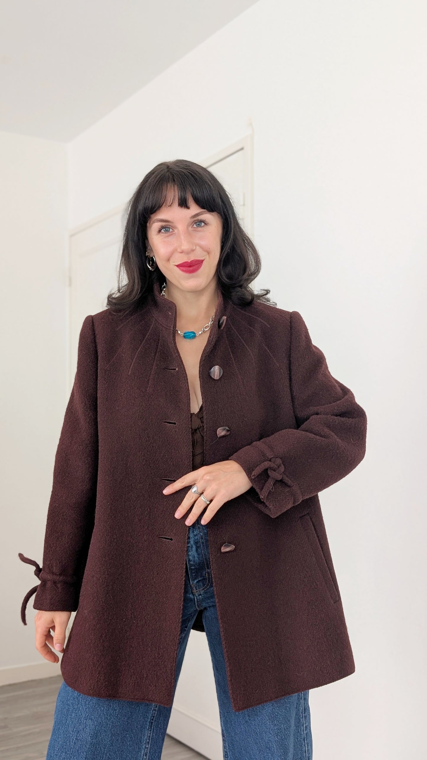 Manteau court 1970 laine T38-40