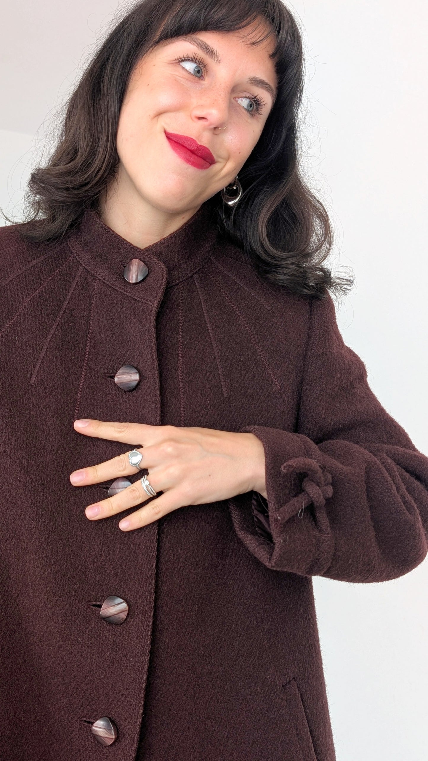 Manteau court 1970 laine T38-40