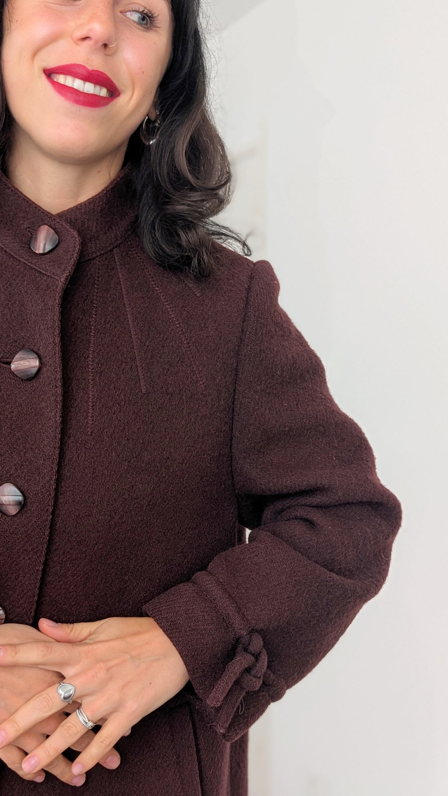 Manteau court 1970 laine T38-40