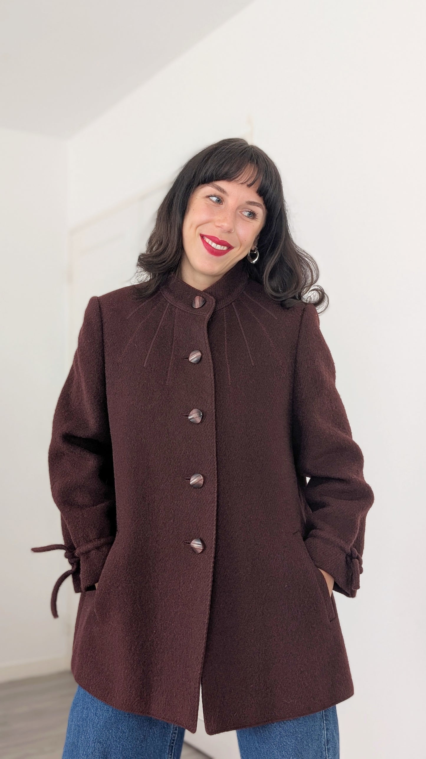 Manteau court 1970 laine T38-40