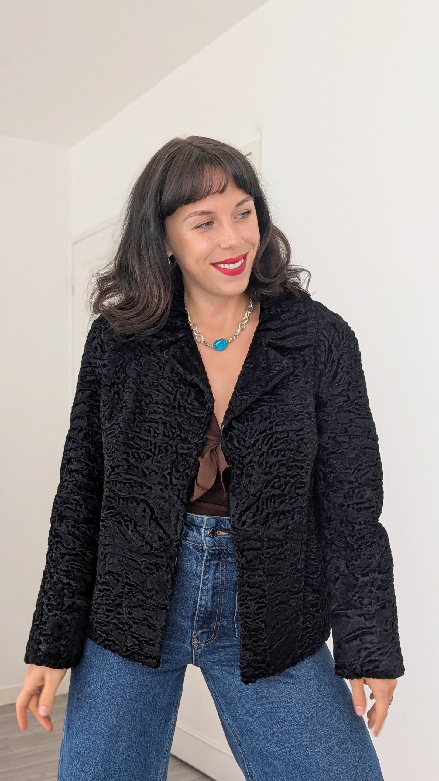 Veste/manteau astrakan 1960 T38