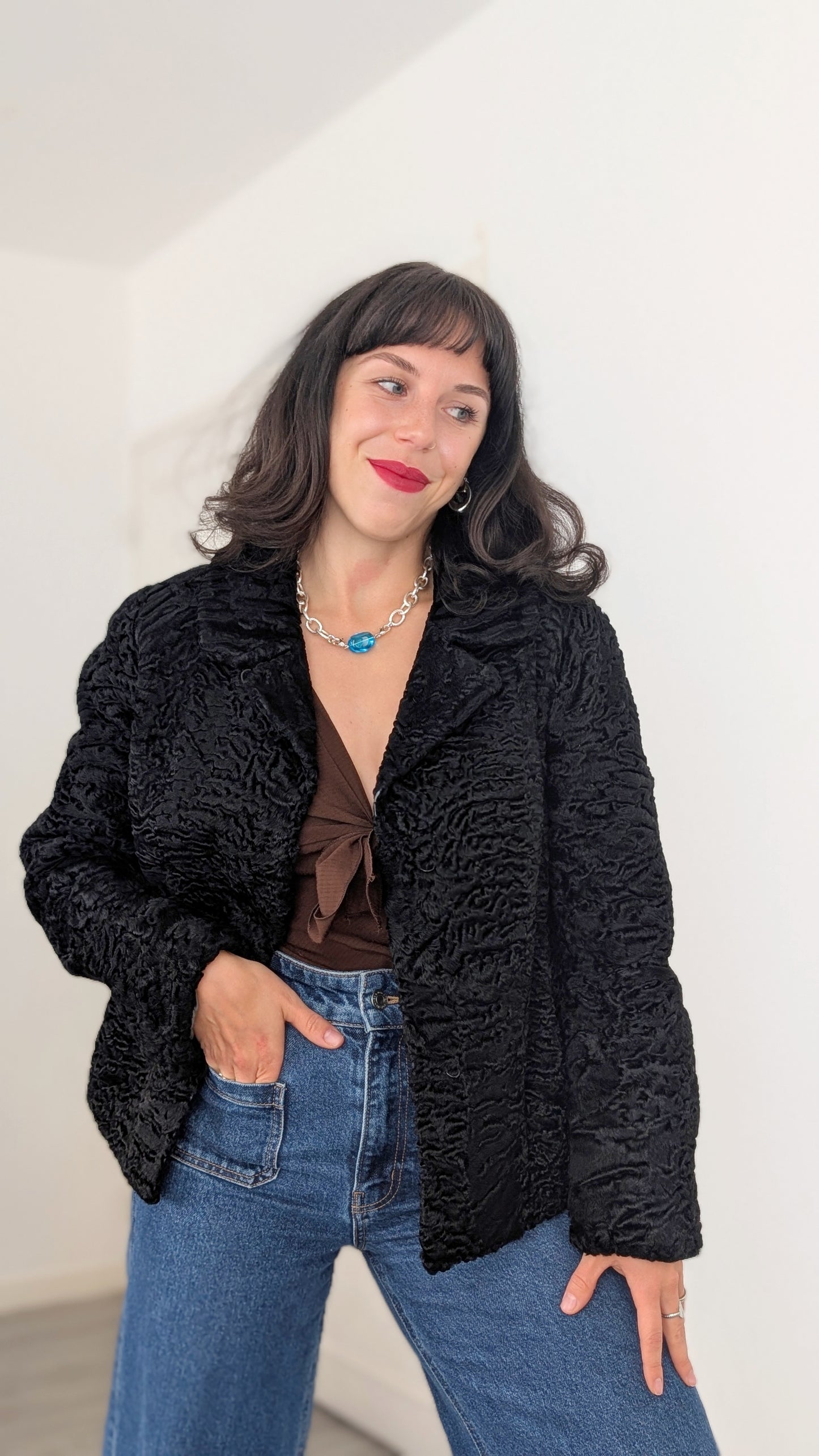 Veste/manteau astrakan 1960 T38