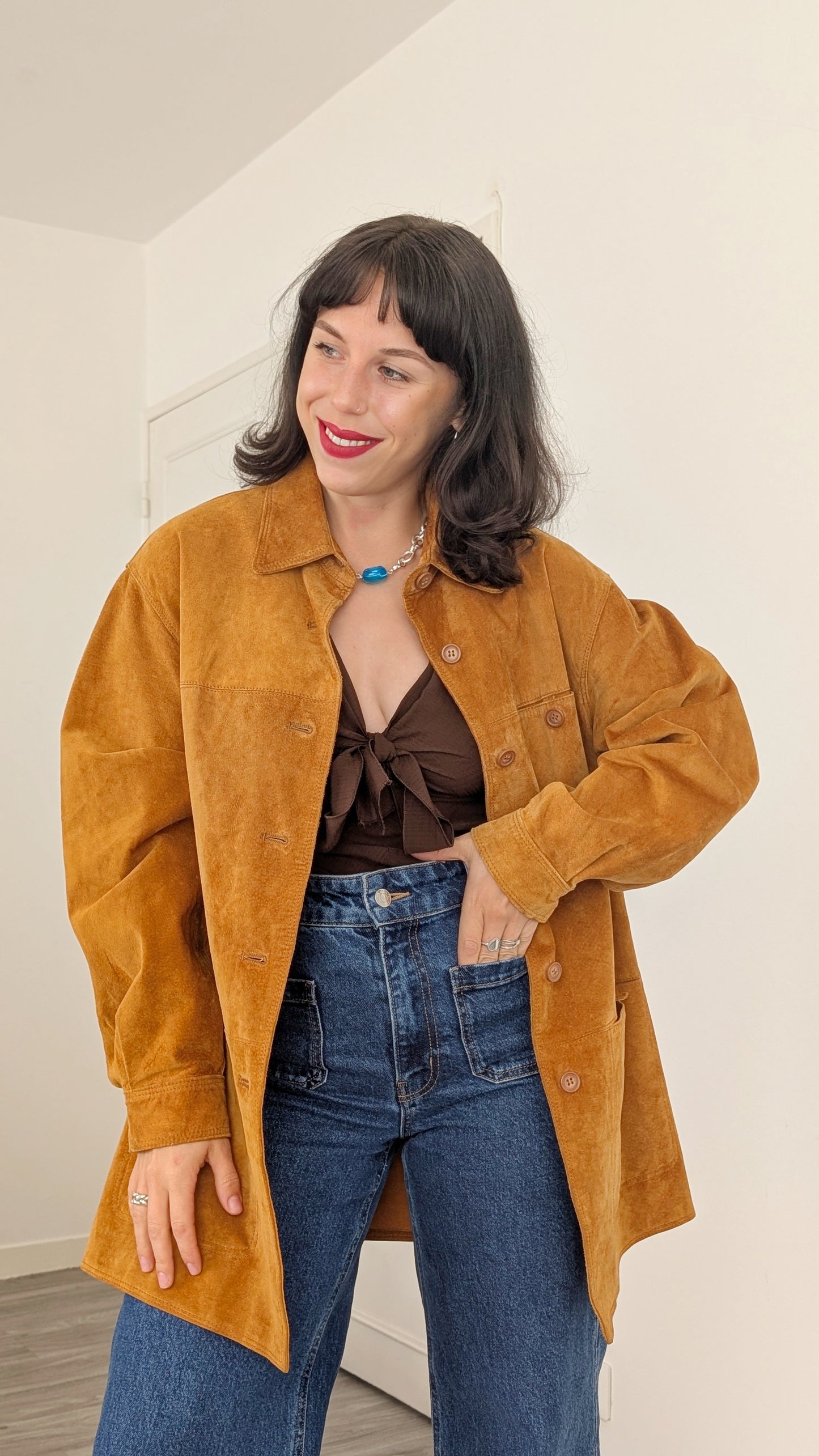 Veste/chemise daim T 42