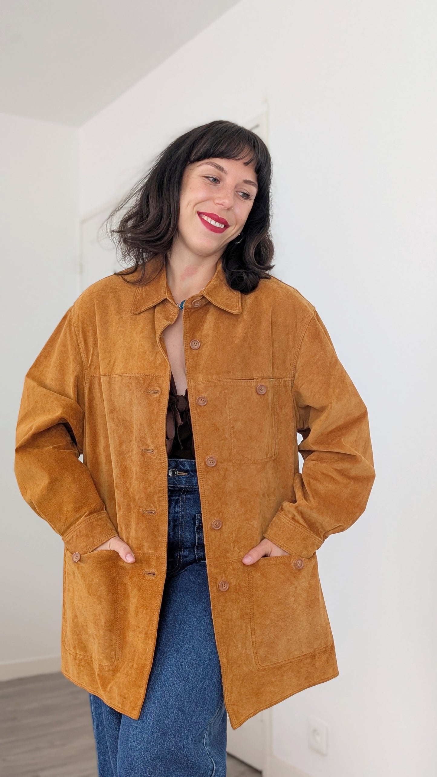 Veste/chemise daim T 42