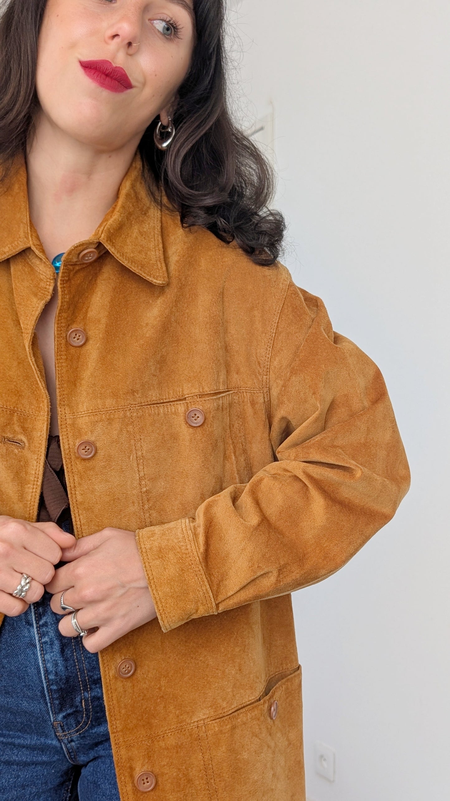 Veste/chemise daim T 42