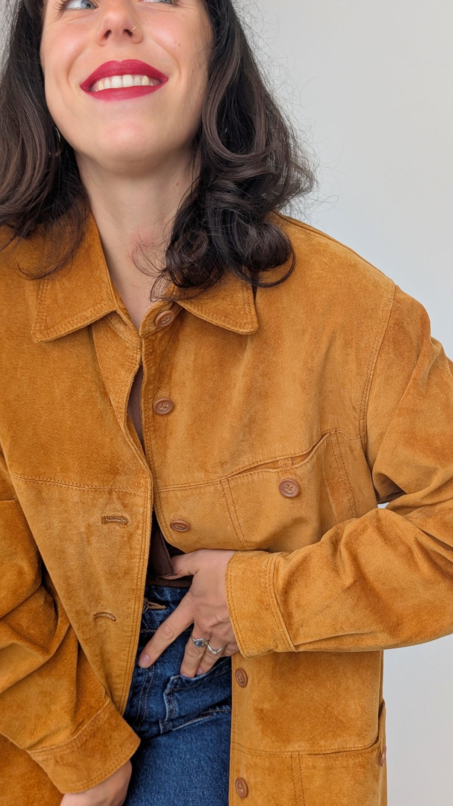 Veste/chemise daim T 42