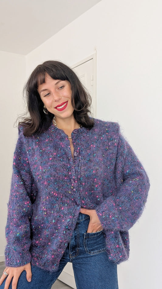 Cardigan laine fait main T42-44