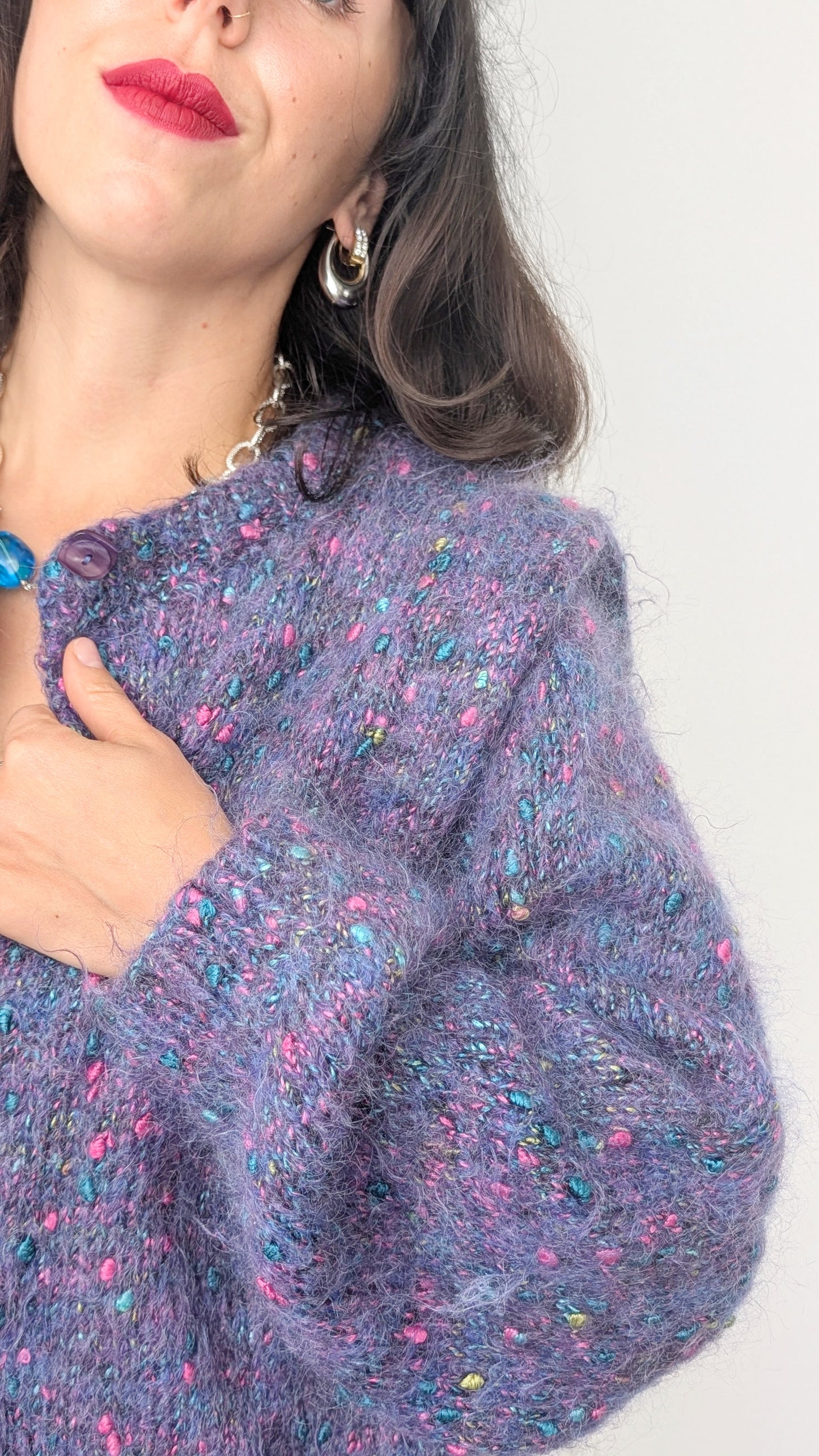 Cardigan laine fait main T42-44