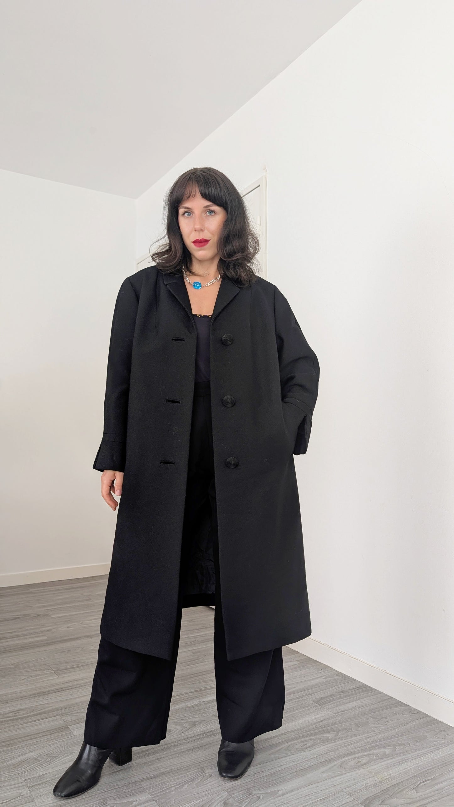 Rare manteau laine 60s T42