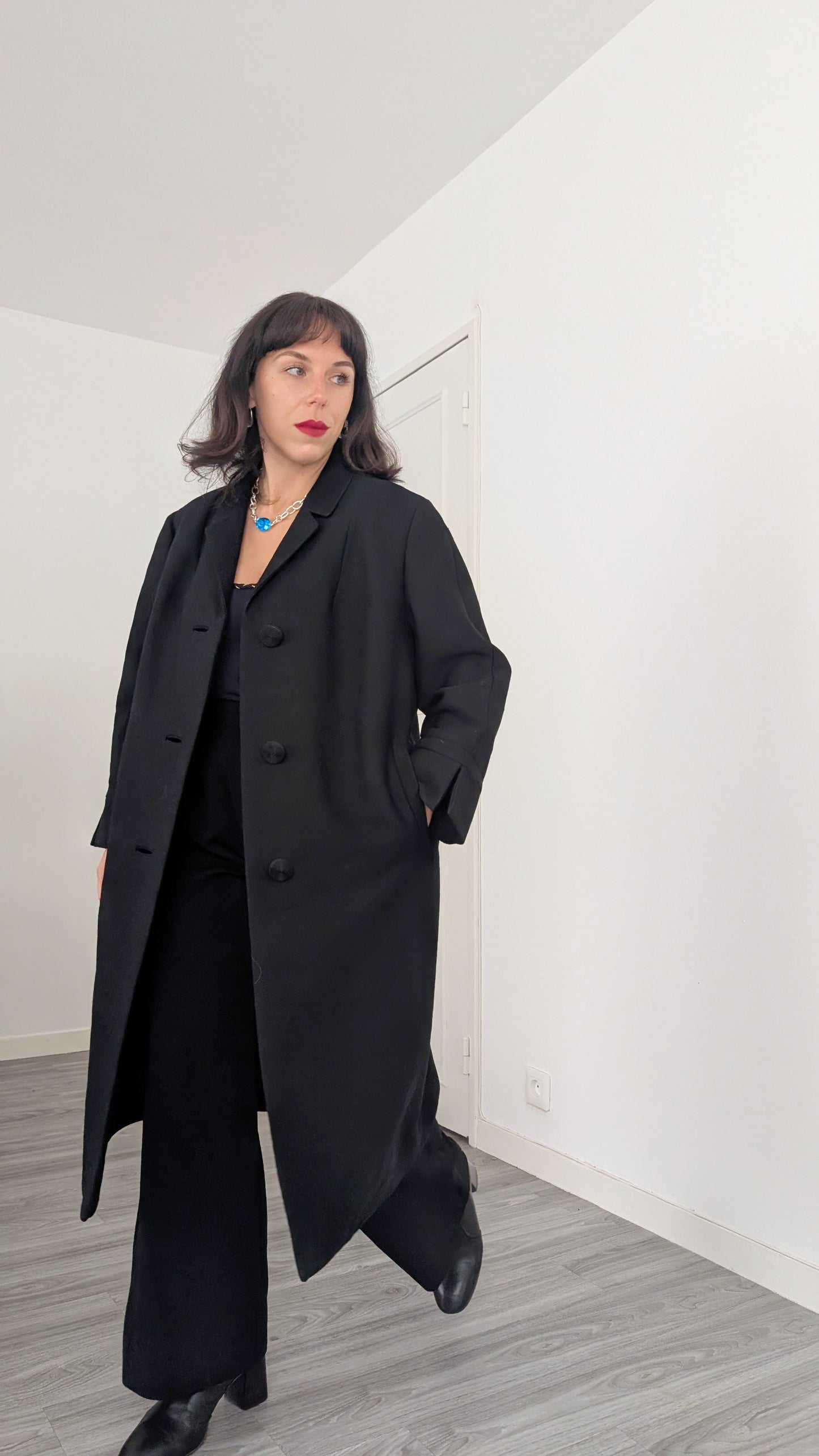 Rare manteau laine 60s T42