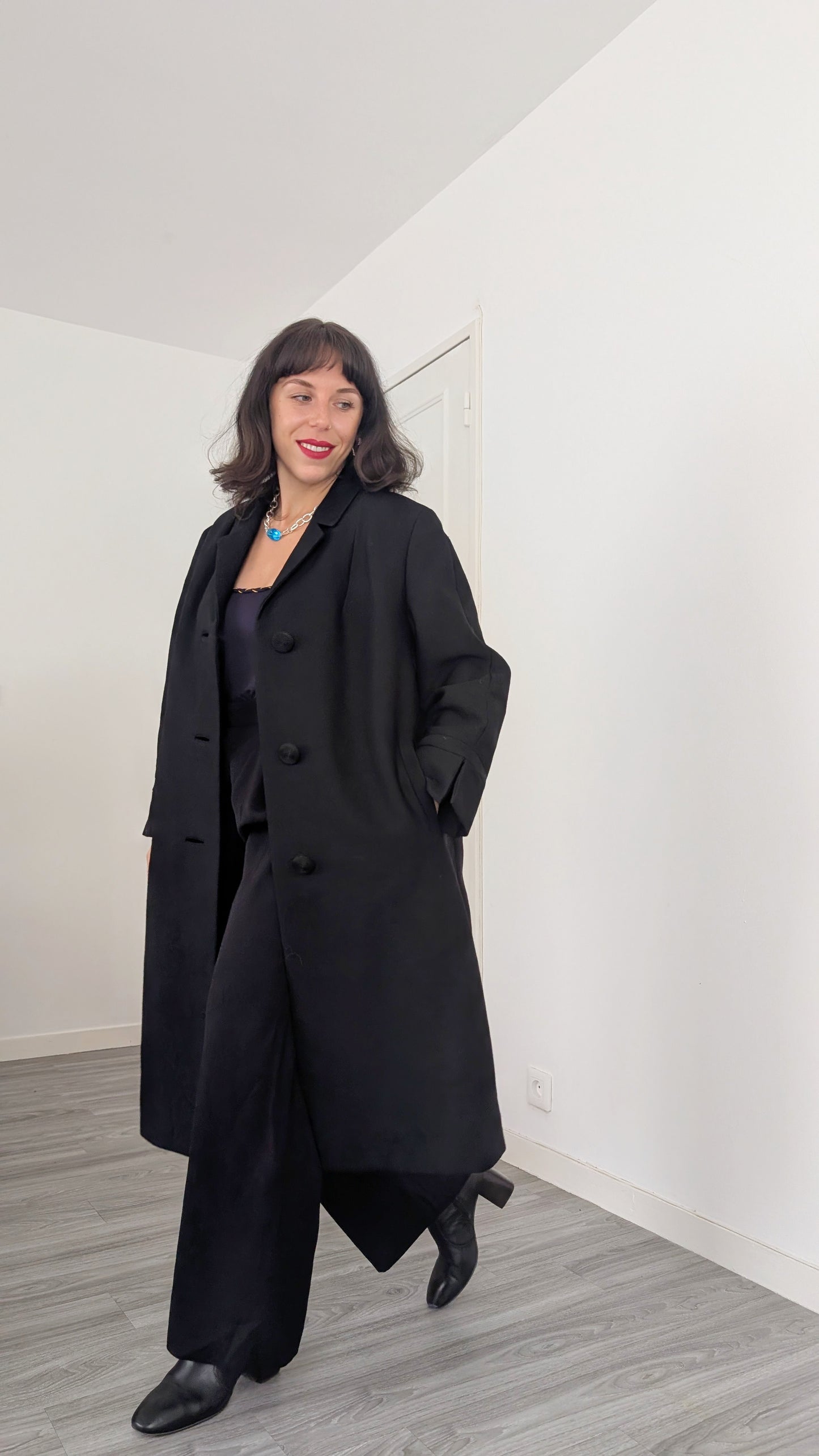 Rare manteau laine 60s T42