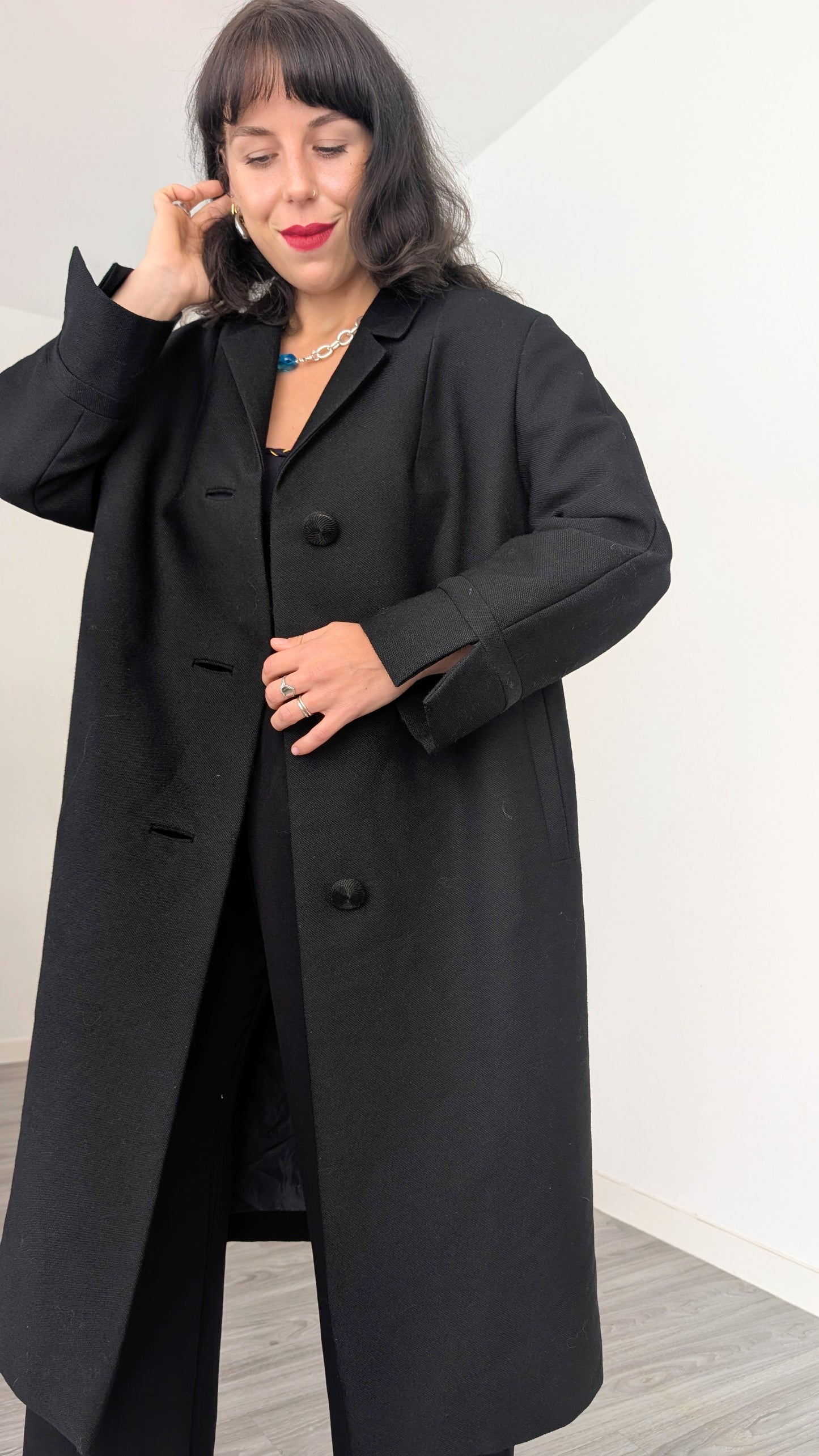 Rare manteau laine 60s T42