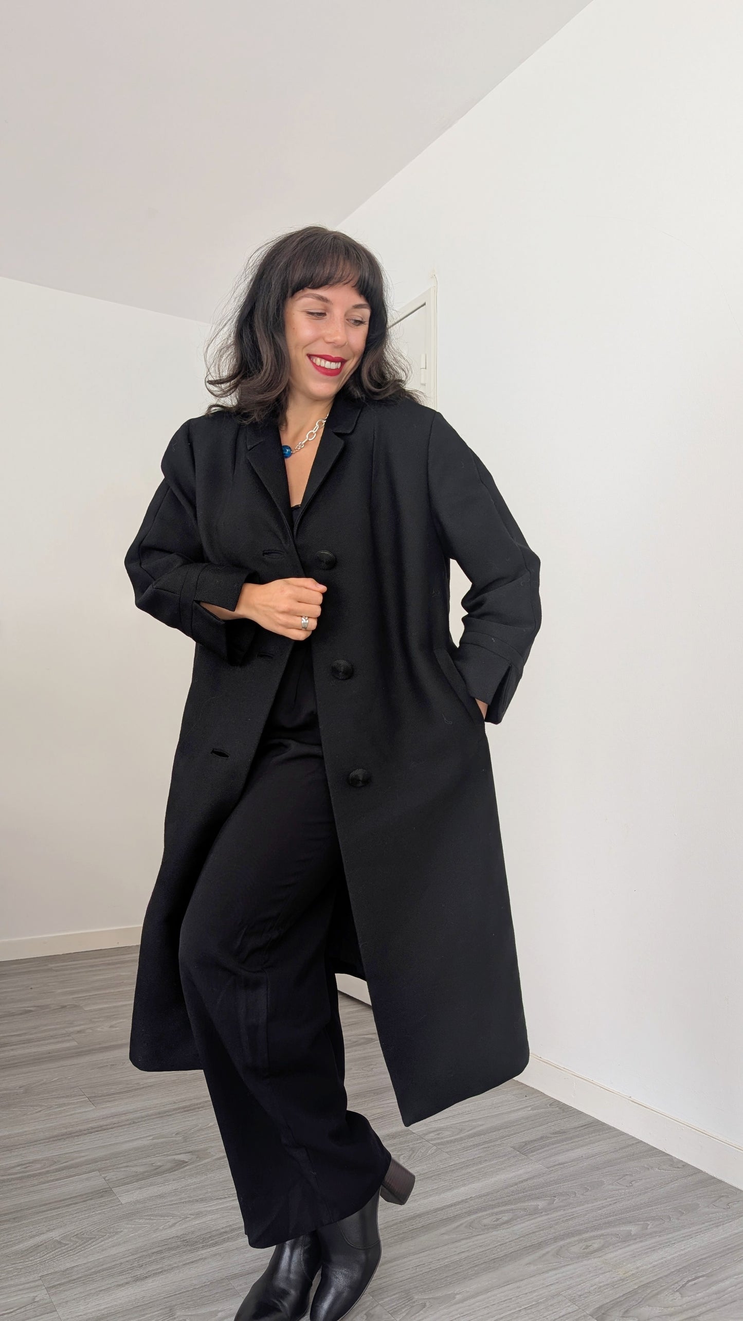 Rare manteau laine 60s T42