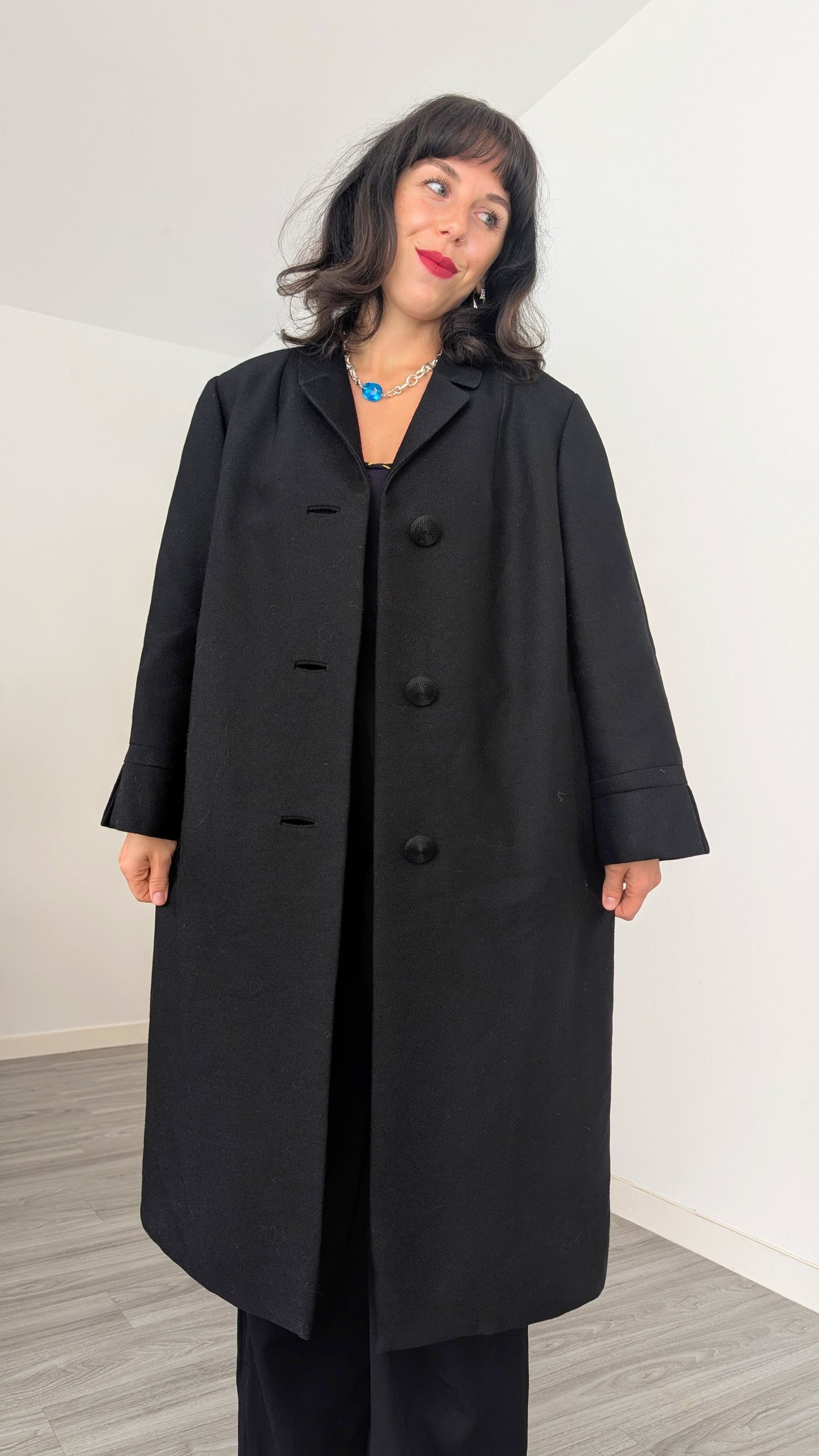 Rare manteau laine 60s T42