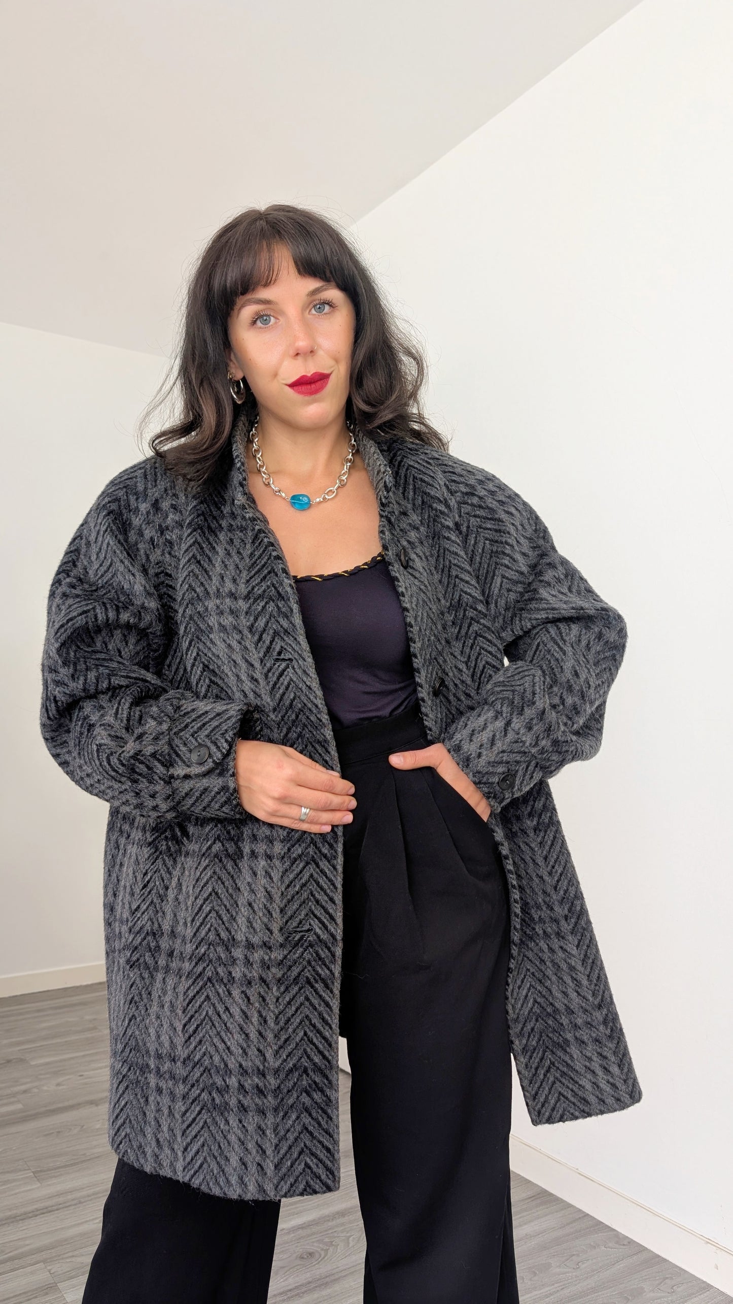 Manteau laine et mohair T42-44