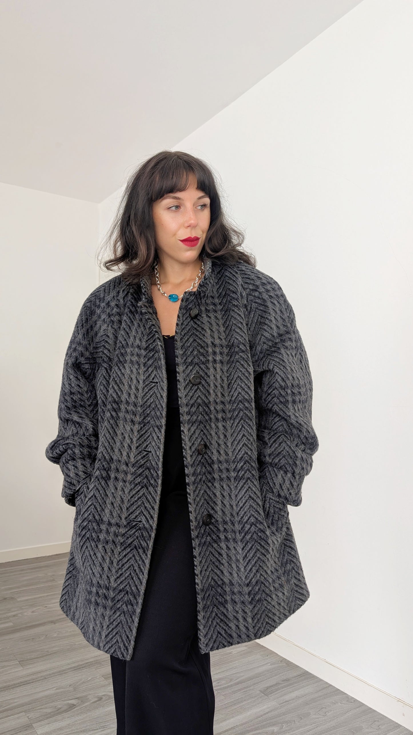 Manteau laine et mohair T42-44