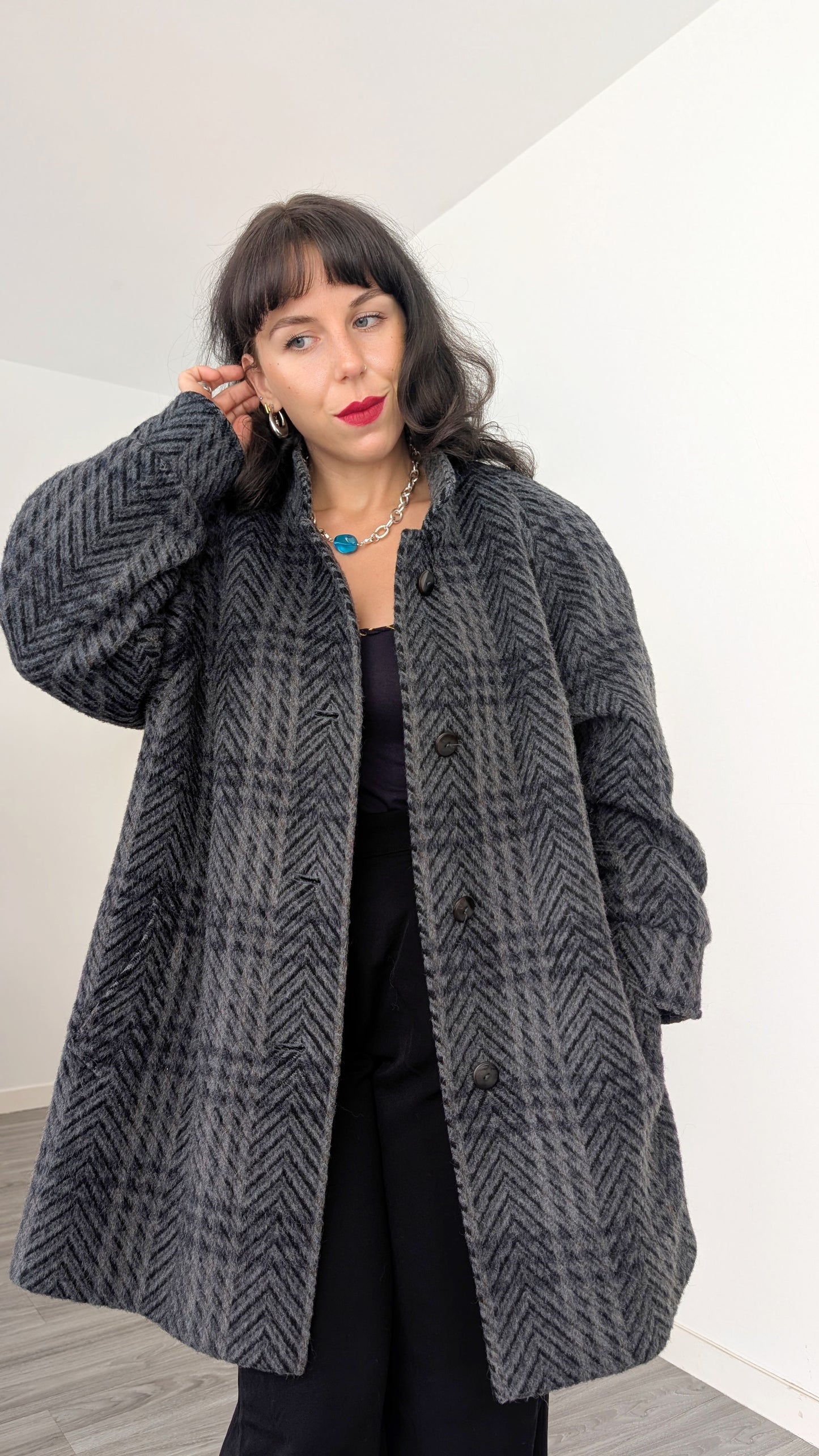 Manteau laine et mohair T42-44