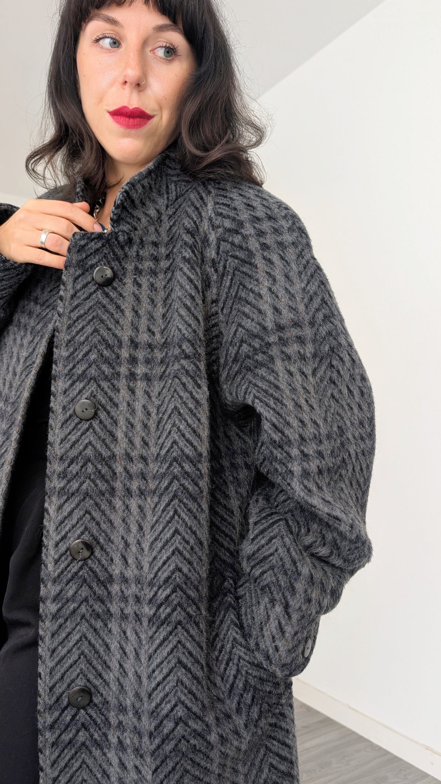 Manteau laine et mohair T42-44