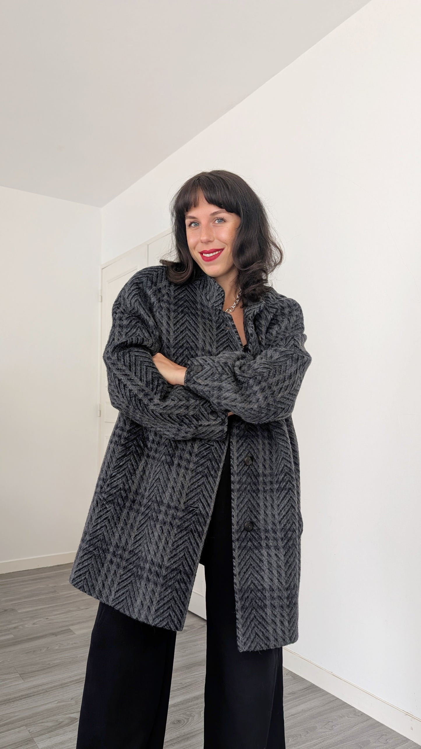 Manteau laine et mohair T42-44