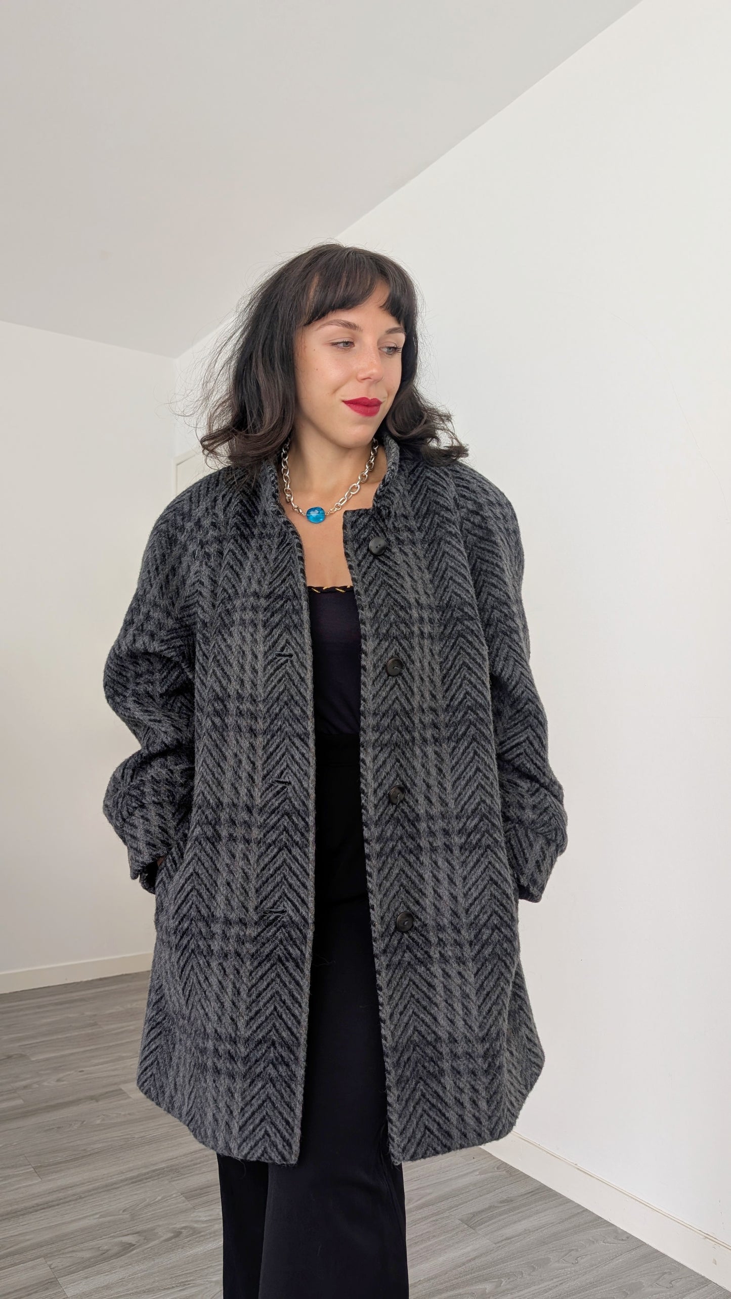 Manteau laine et mohair T42-44
