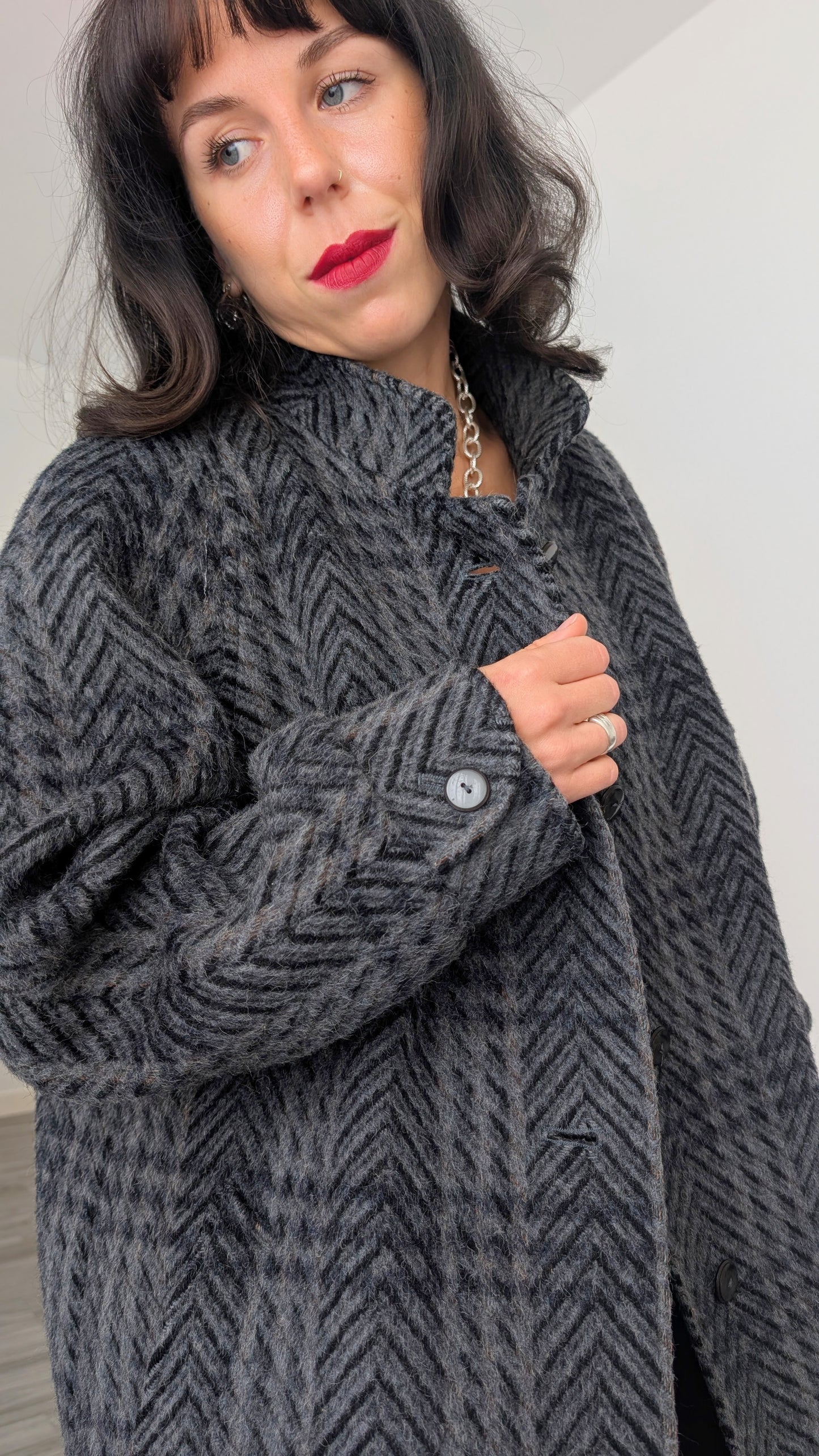 Manteau laine et mohair T42-44