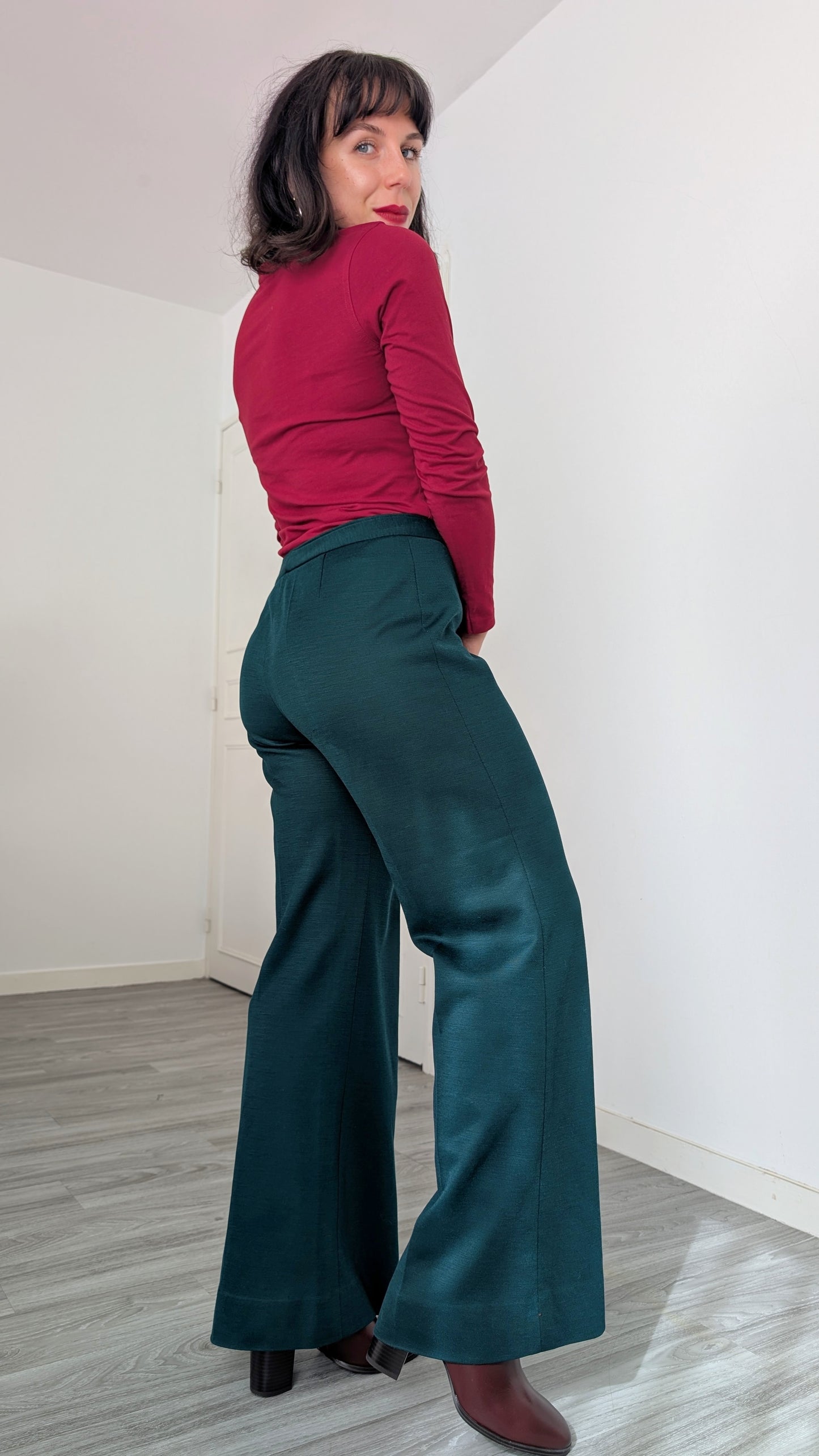 Pantalon 70s laine fine T36