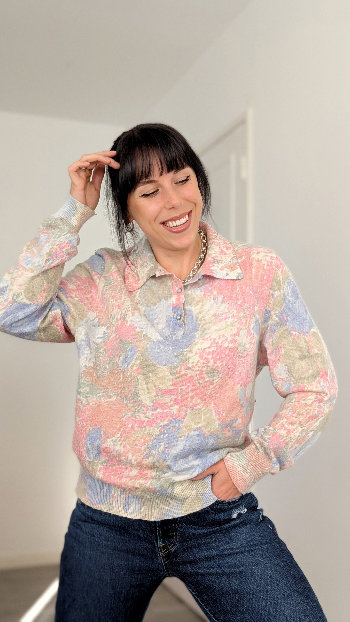 Pull polo laine et angora T40-42