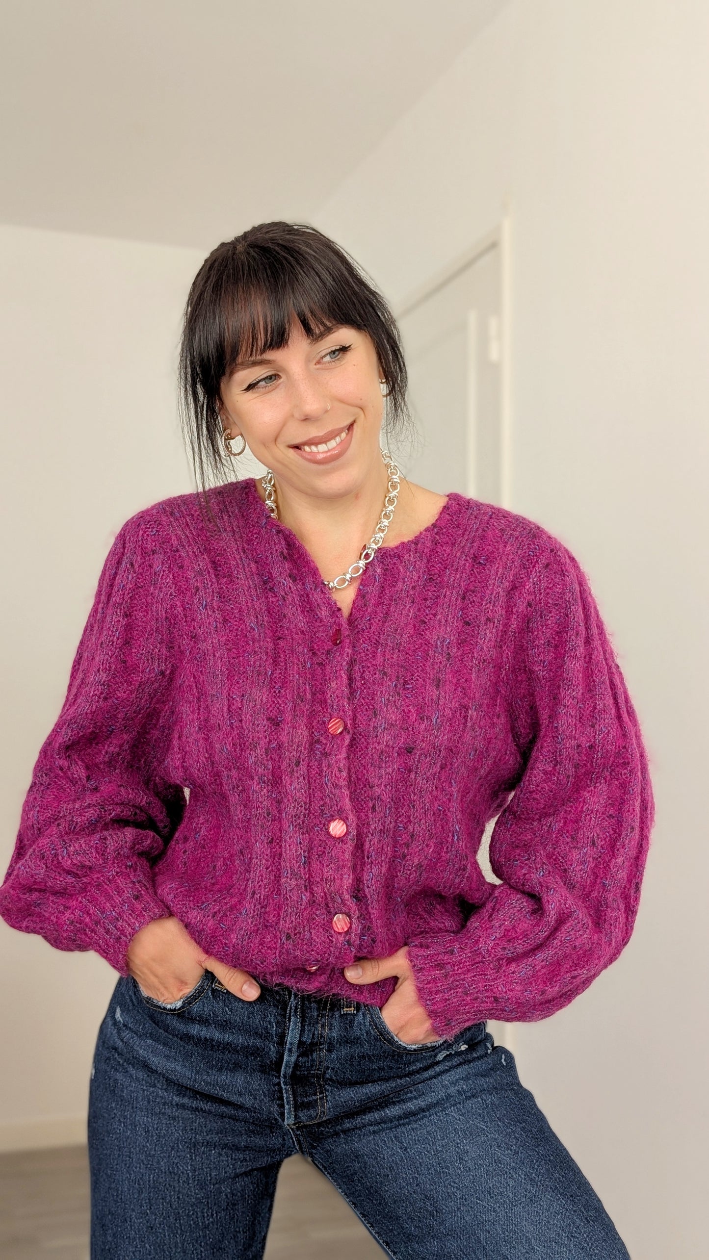 Cardigan laine et mohair T40-42