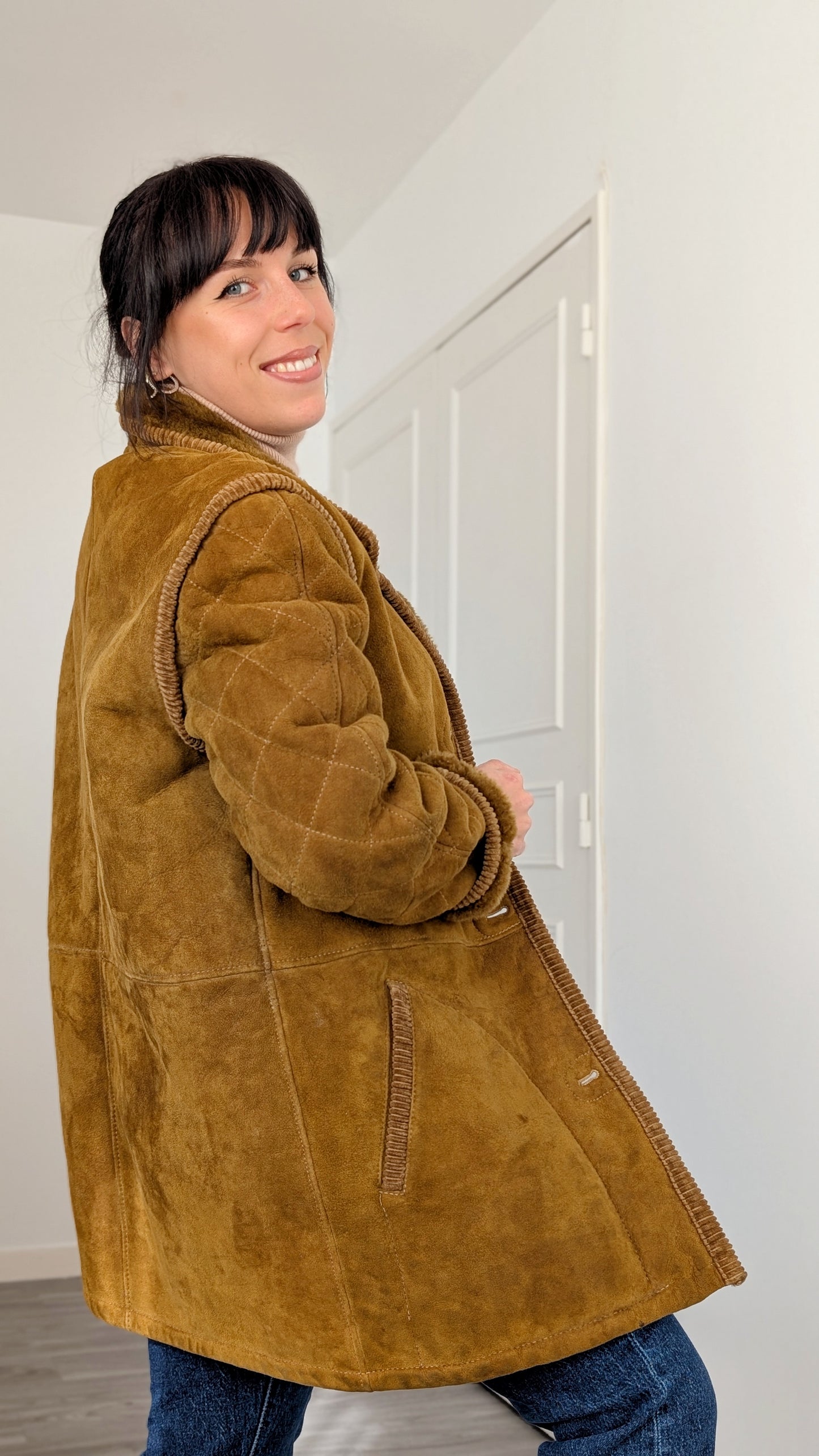 Blouson mouton retourné T38