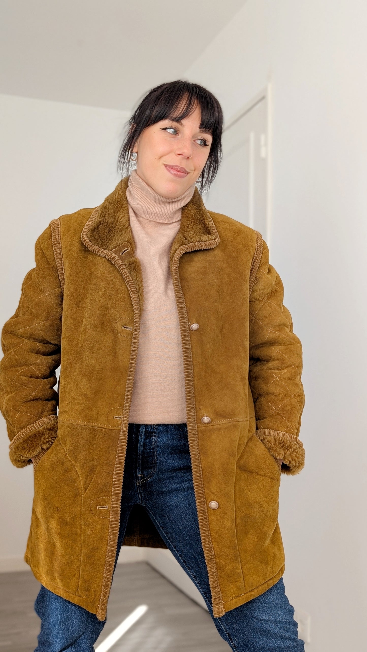 Blouson mouton retourné T38