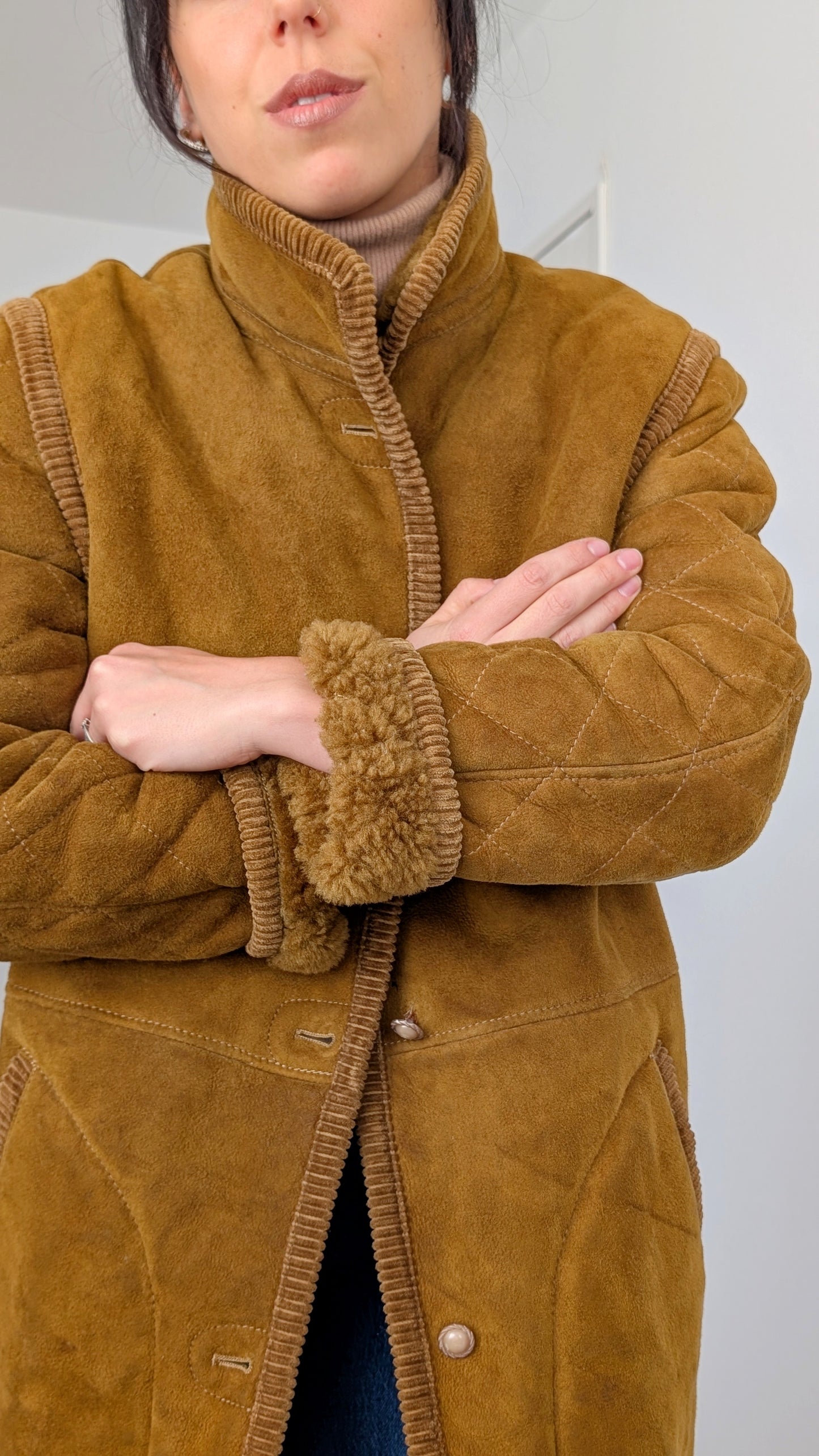 Blouson mouton retourné T38