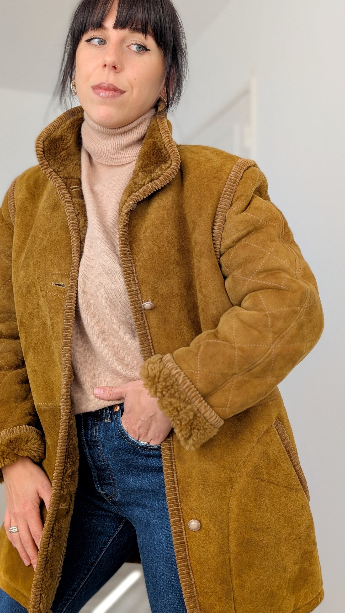 Blouson mouton retourné T38