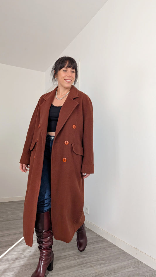 Manteau laine 80s T38-40